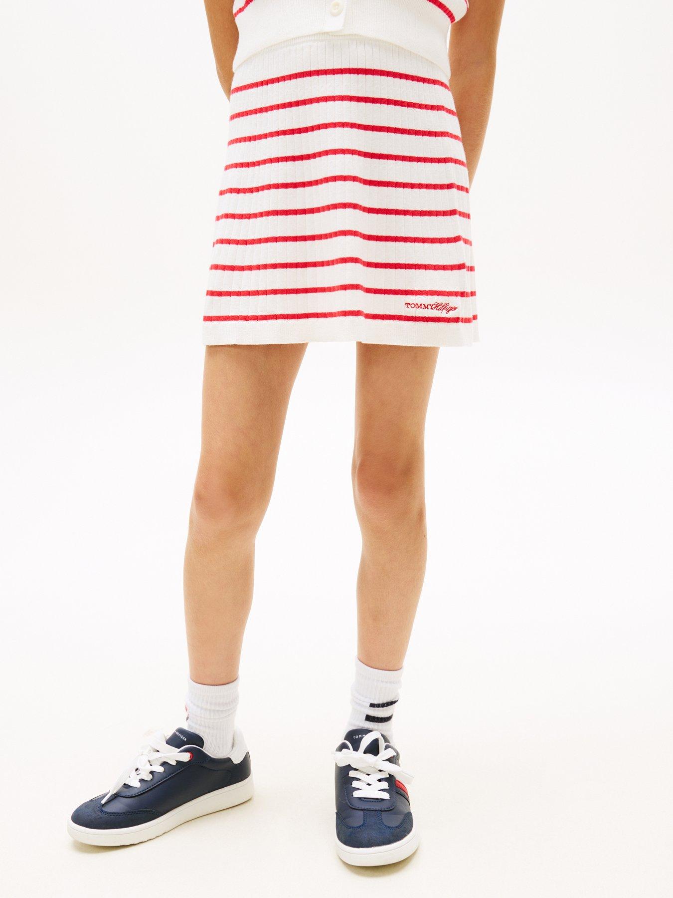 Tommy Hilfiger Girls Sweater Rib Skirt, Multi, Size Age: 8 Years