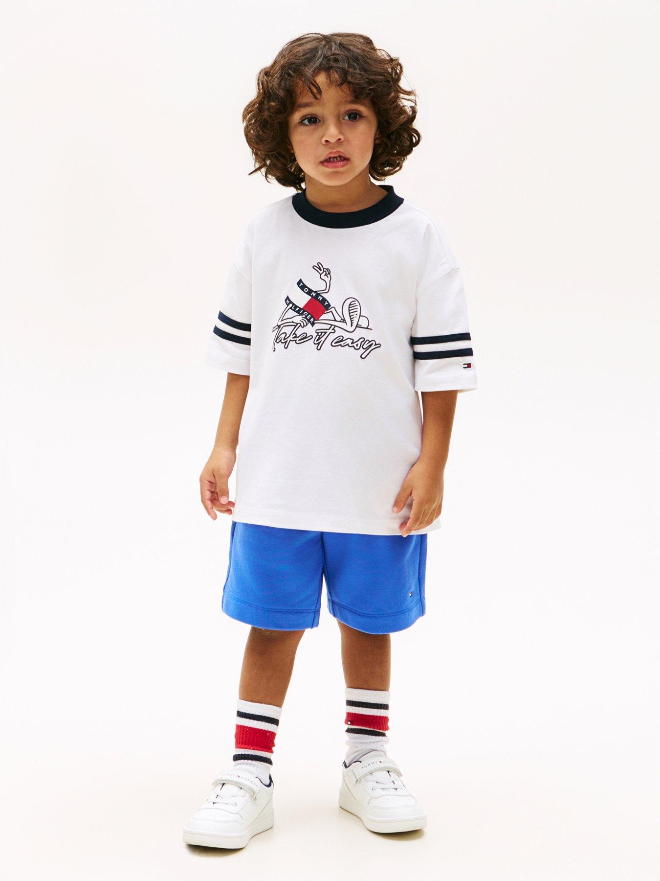 Tommy Hilfiger Younger Boys Take It Easy Short Sleeve T-Shirt And Short Set - Blue