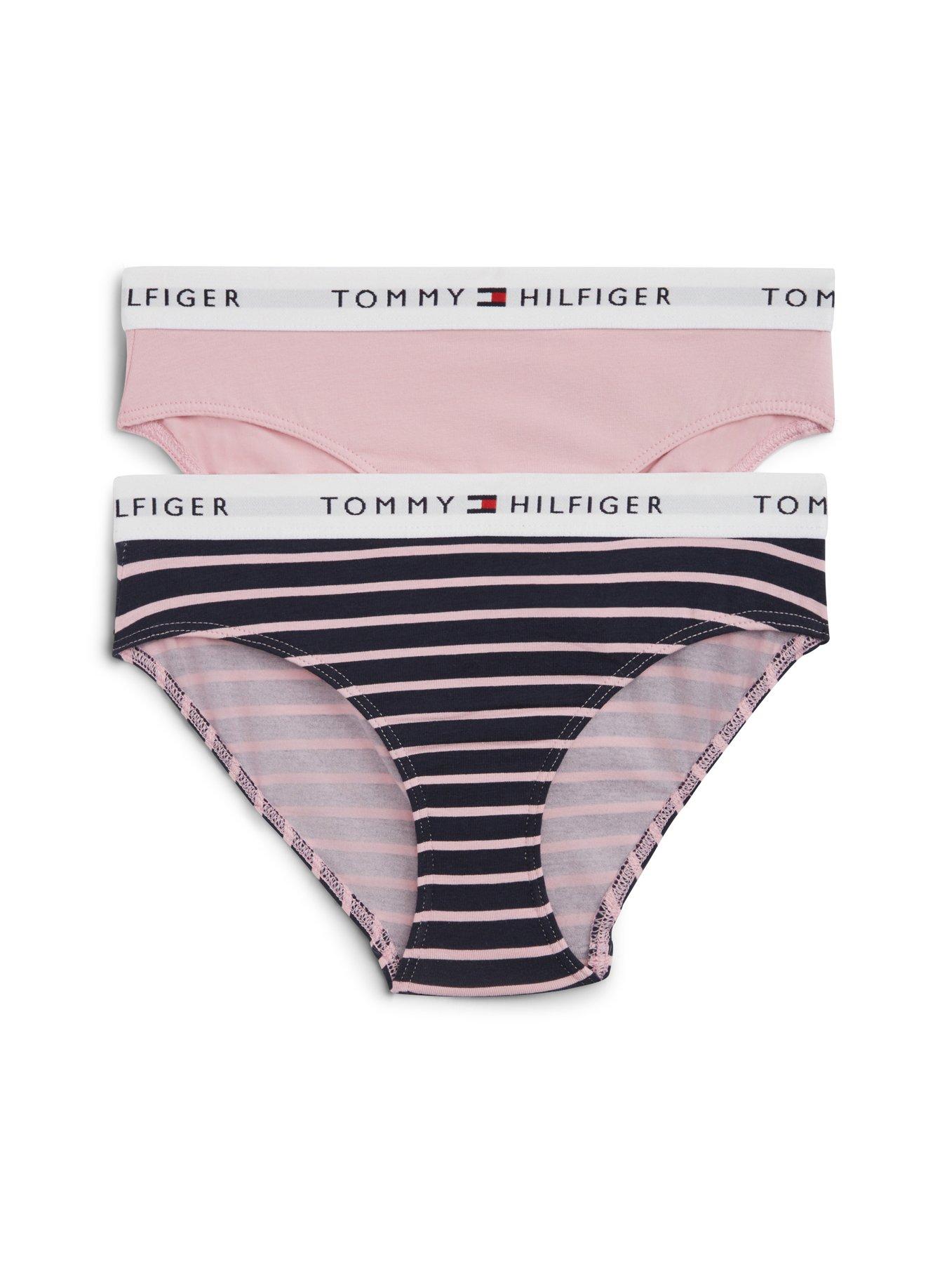 Tommy Hilfiger Girls 2 Pack Print Bikini Brief, Multi, Size Age: 8-10 Years