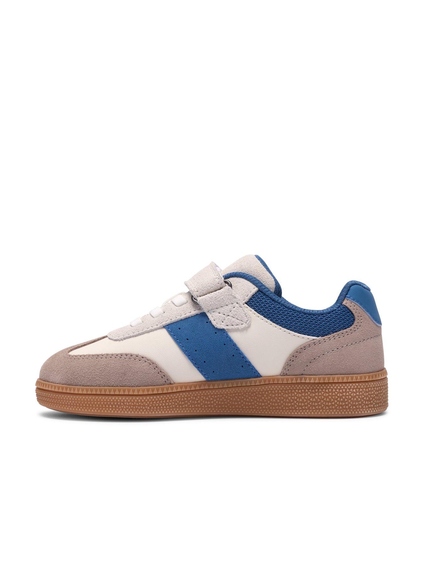 Image 6 of 6 of Clarks Junior Cypress Step Strap Trainer - White/navy