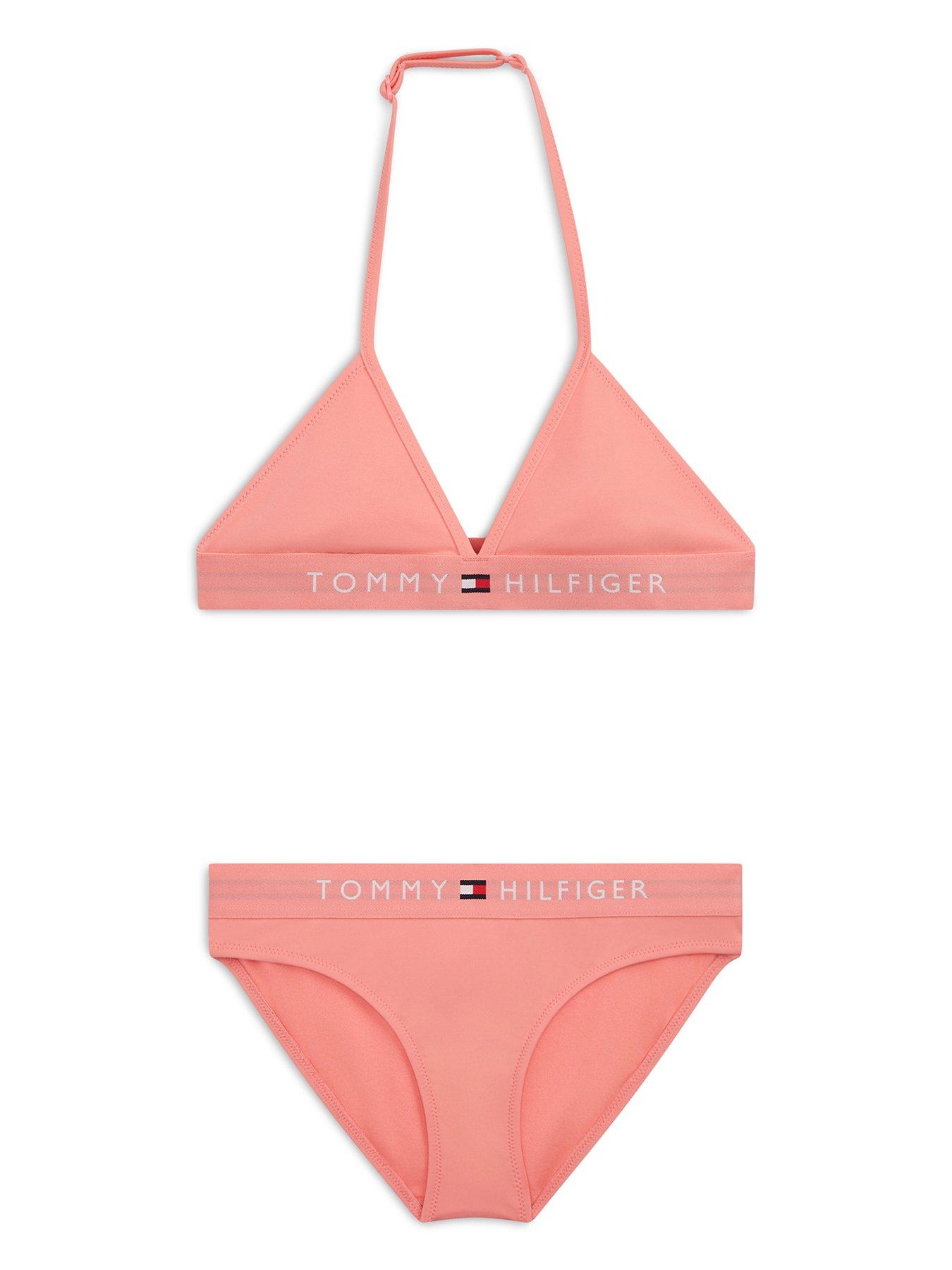 Tommy Hilfiger: Girls Triangle 2 Piece Swim Set - Pink