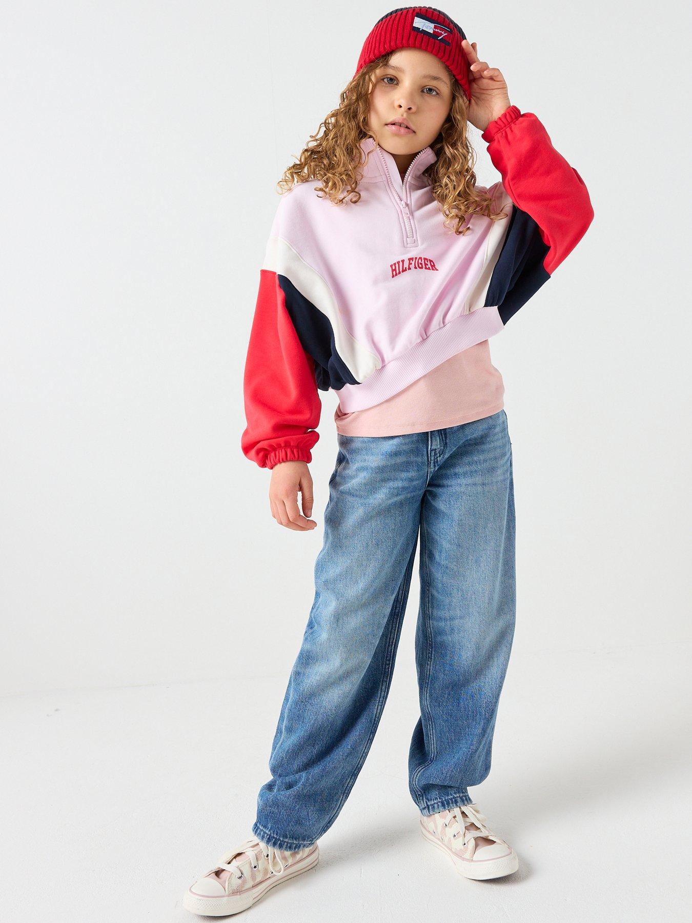 Tommy Hilfiger Girls Barrel Stars Jeans, Blue, Size Age: 10 Years