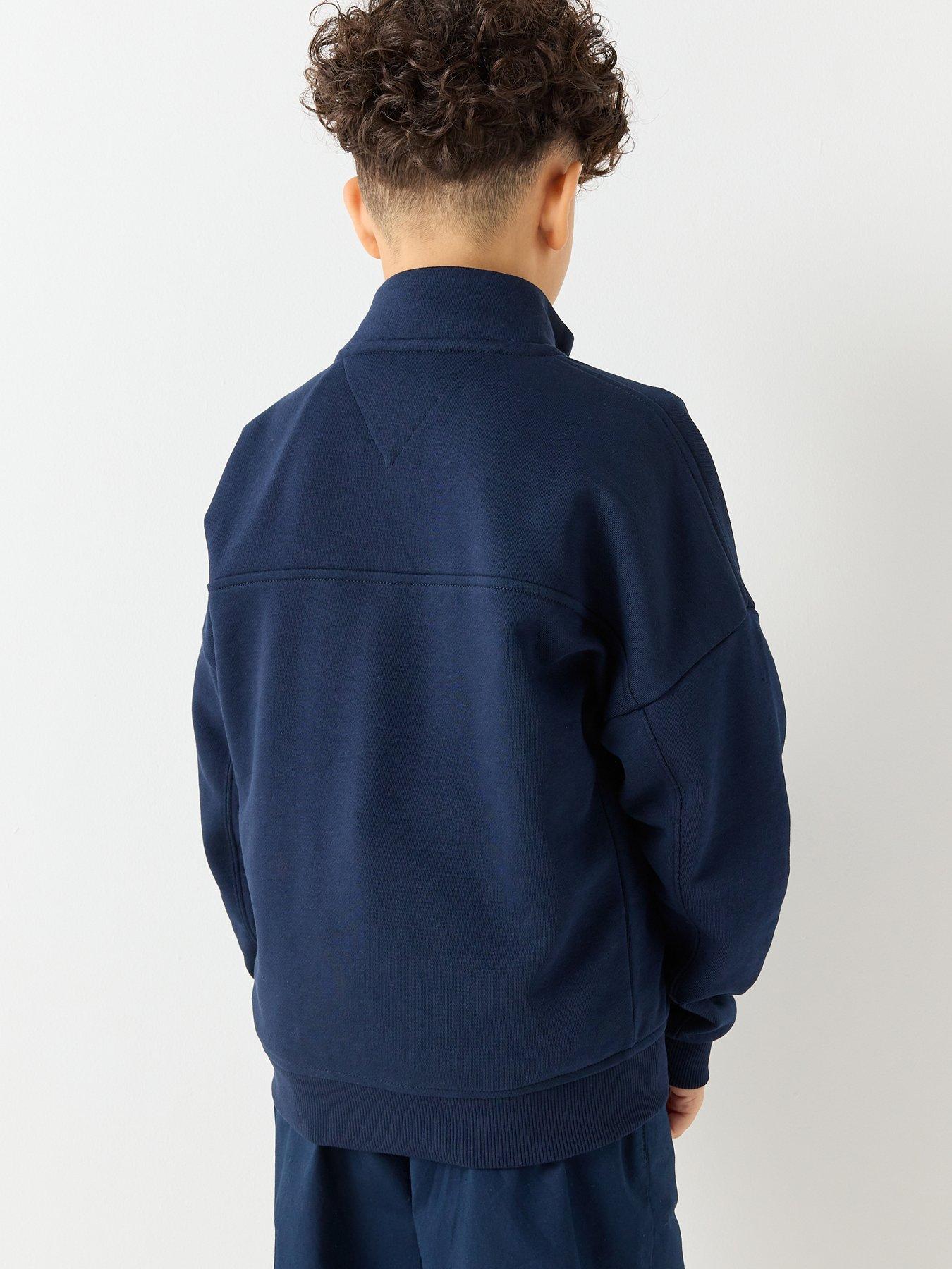 Image 2 of 6 of Tommy Hilfiger Boys Varsity Zip Sweatshirt - Navy
