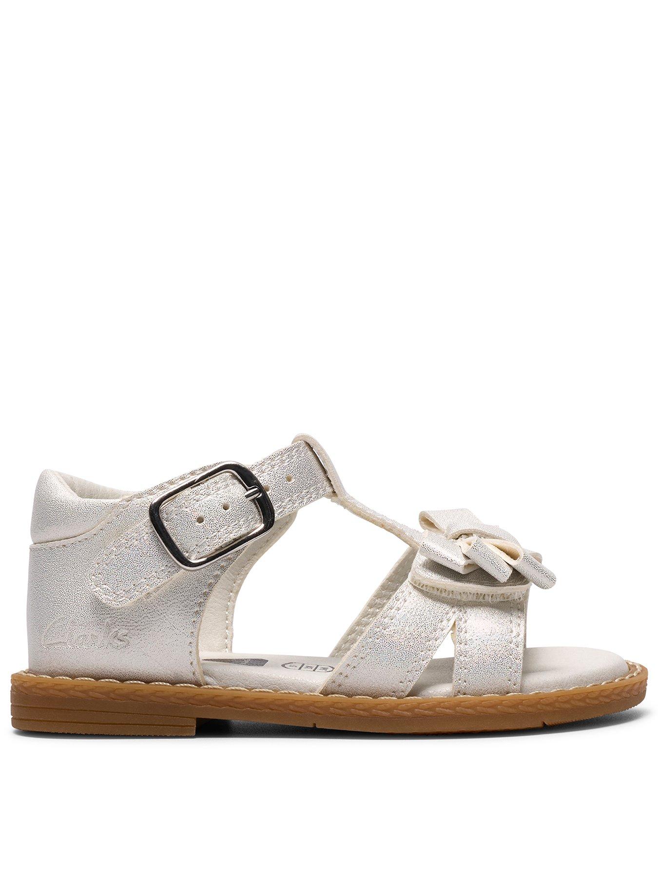 Clarks Toddler Luana Bow Sandal - Champagne