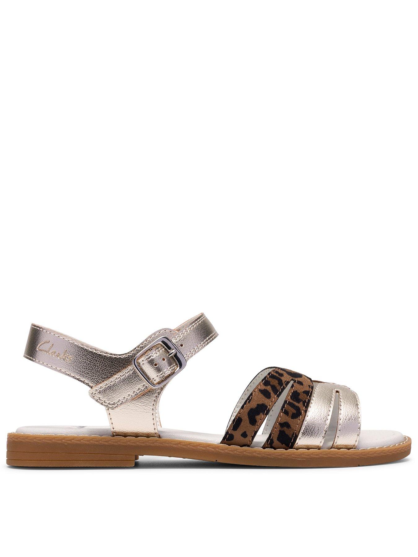 Clarks Junior Luana Metallic Sandal, Gold, Size 9 Younger