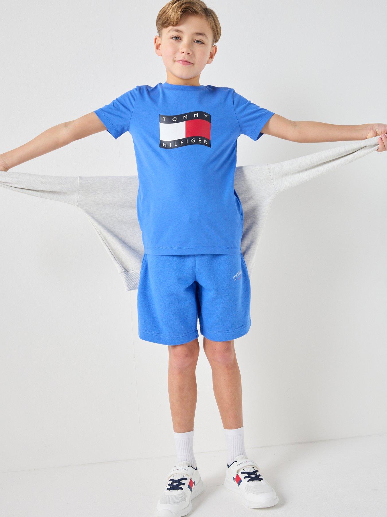Tommy Hilfiger Boys Monotype Graphic Sweat Shorts - Blue