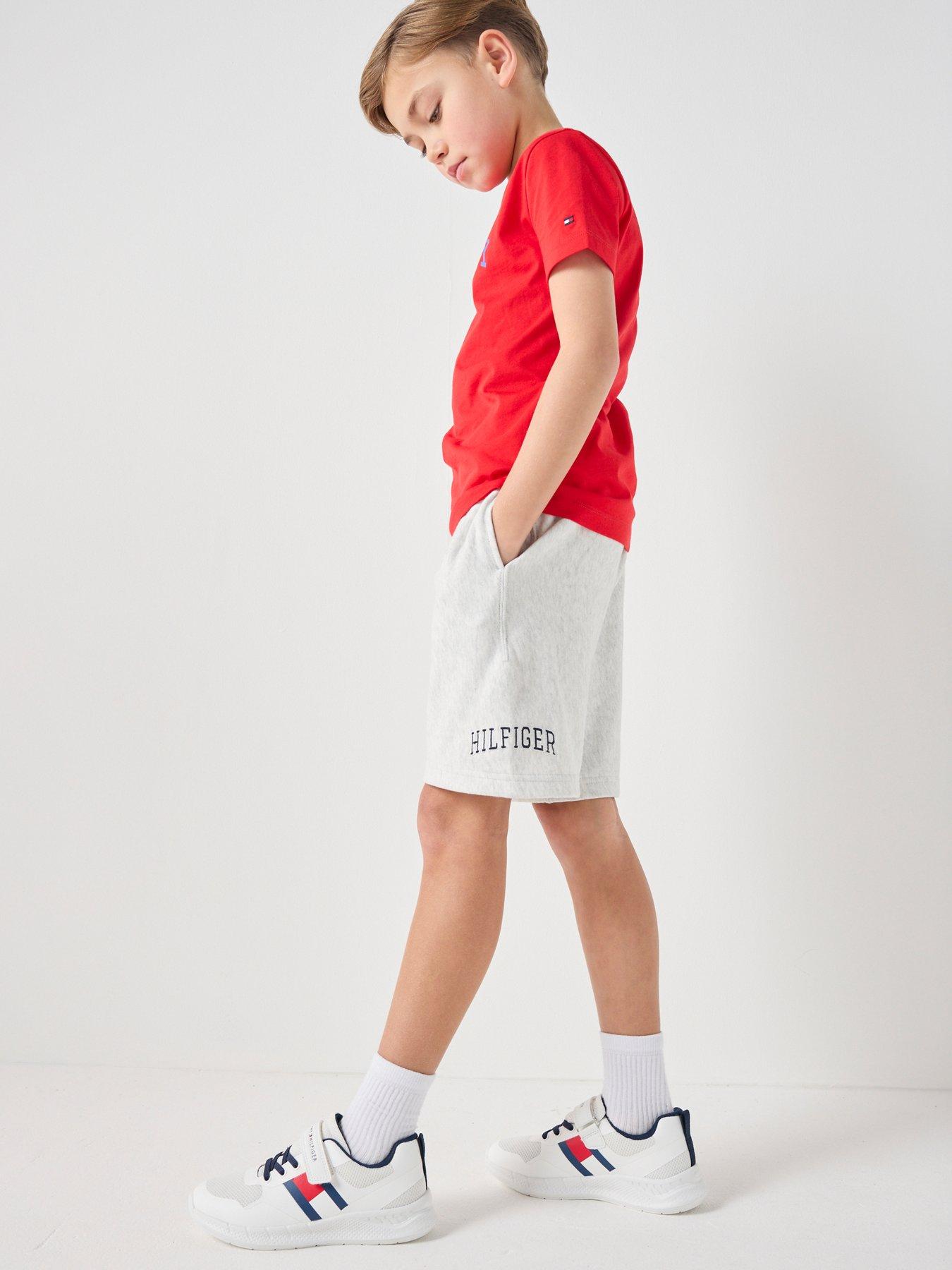 Tommy Hilfiger Boys Varsity Wide Sweatshort - Grey