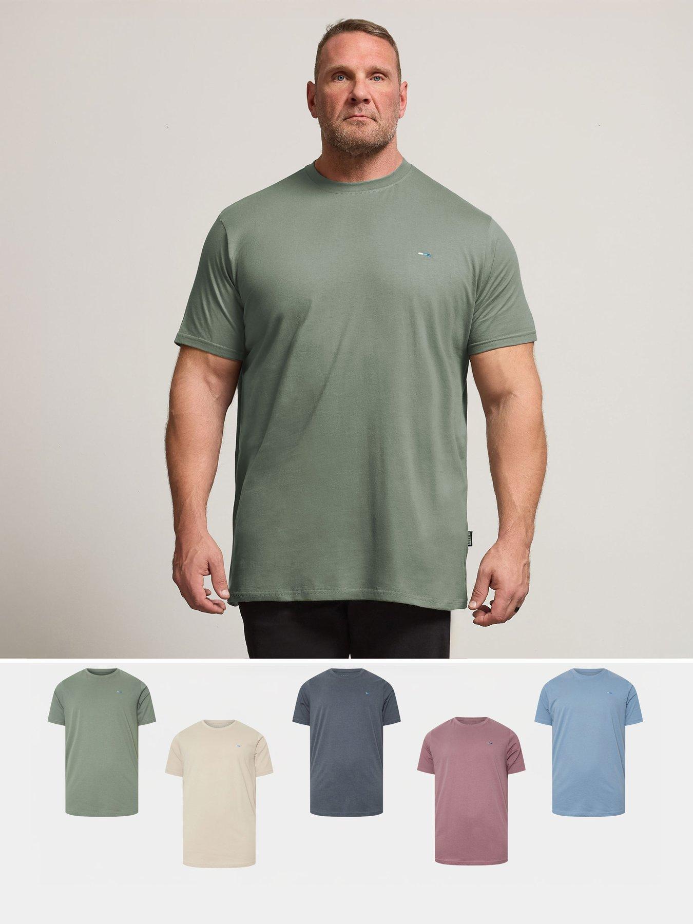Badrhino 5 Pack Extra Long Basic T-Shirt