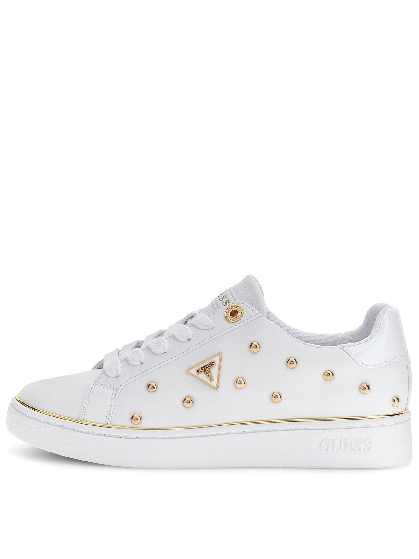 Guess Jeans Bonitah Studded Trainer - White