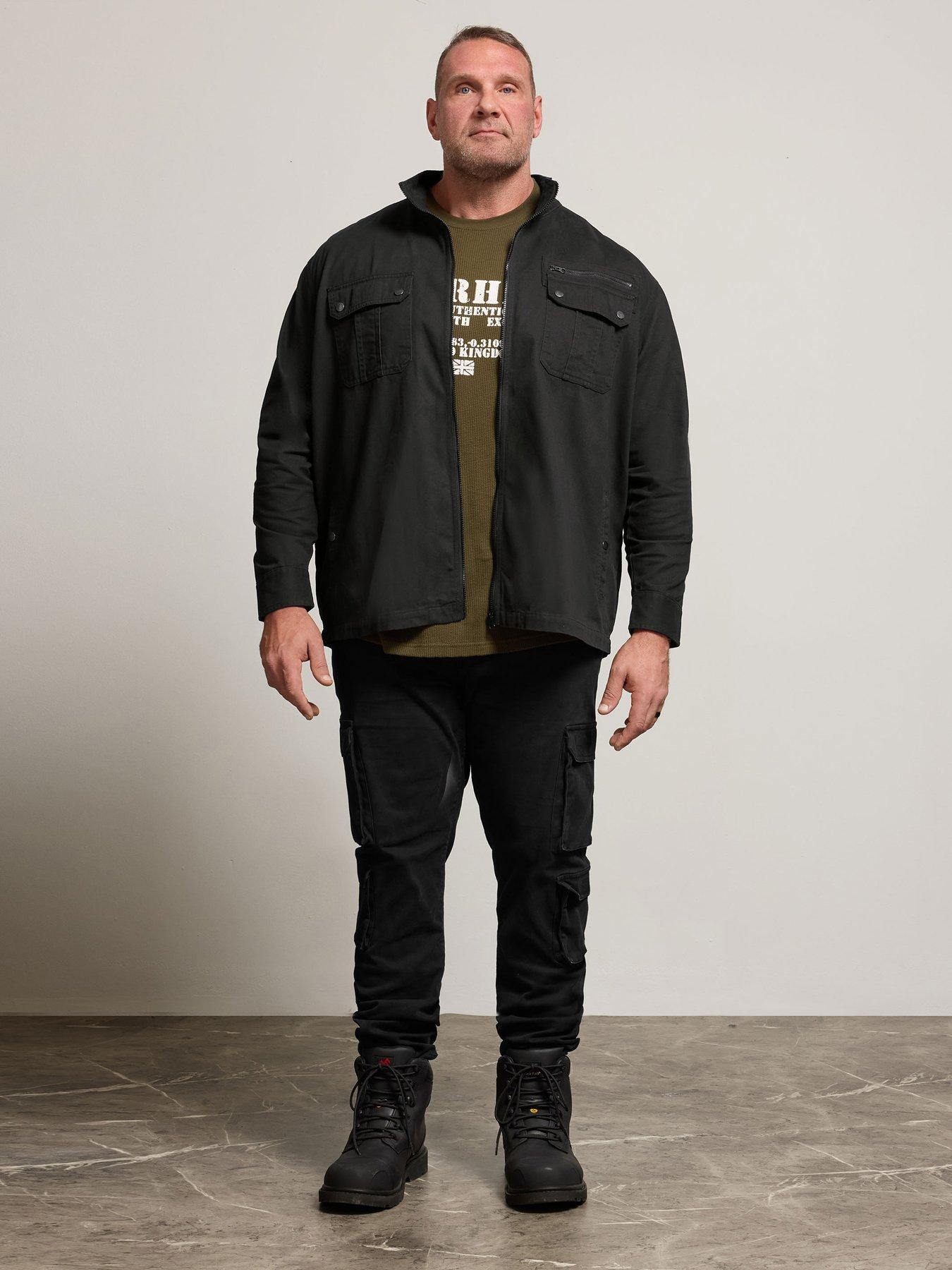 Image 3 of 4 of BadRhino Zip Through Utility Jacket - Black