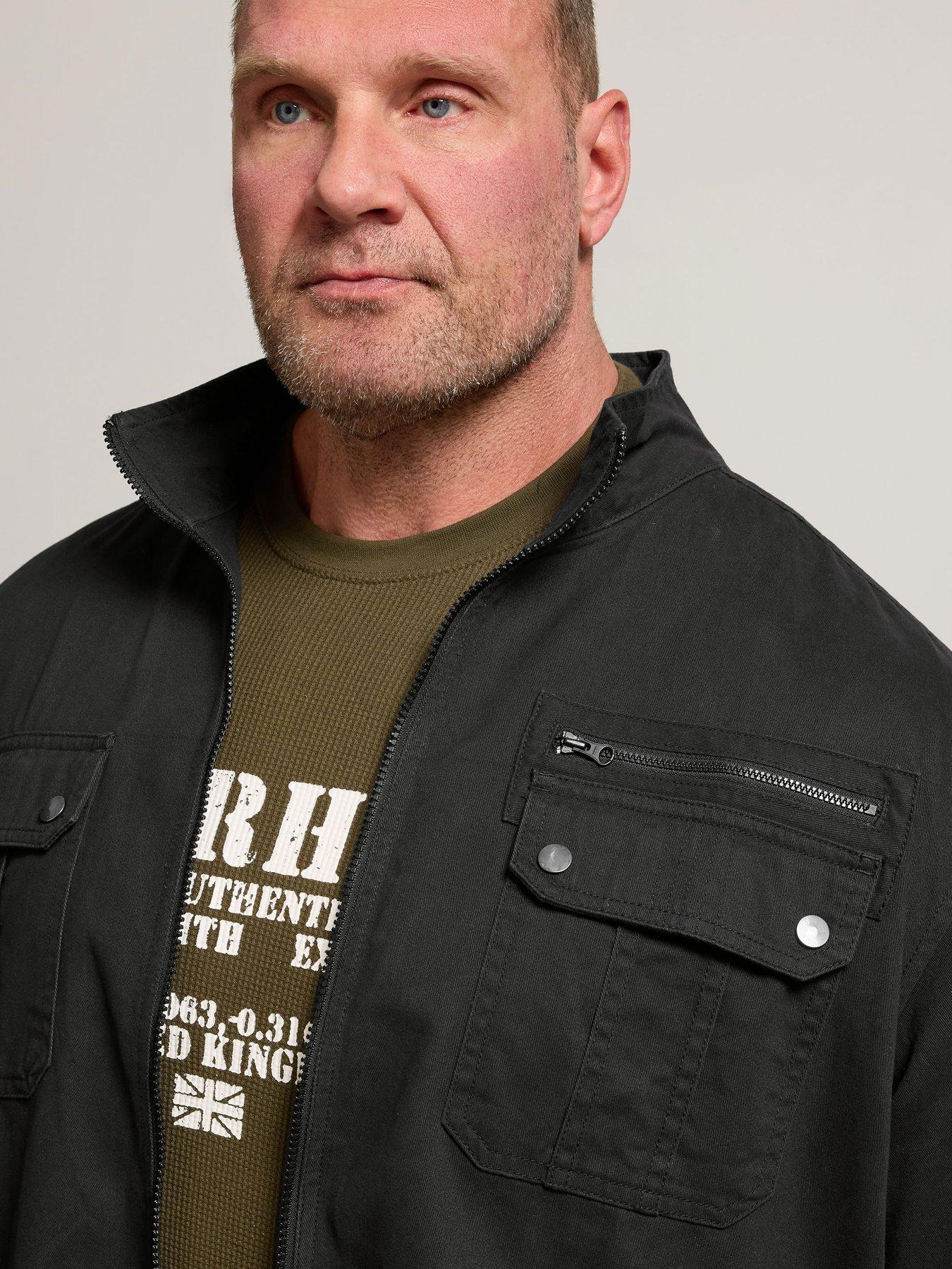 Image 4 of 4 of BadRhino Zip Through Utility Jacket - Black