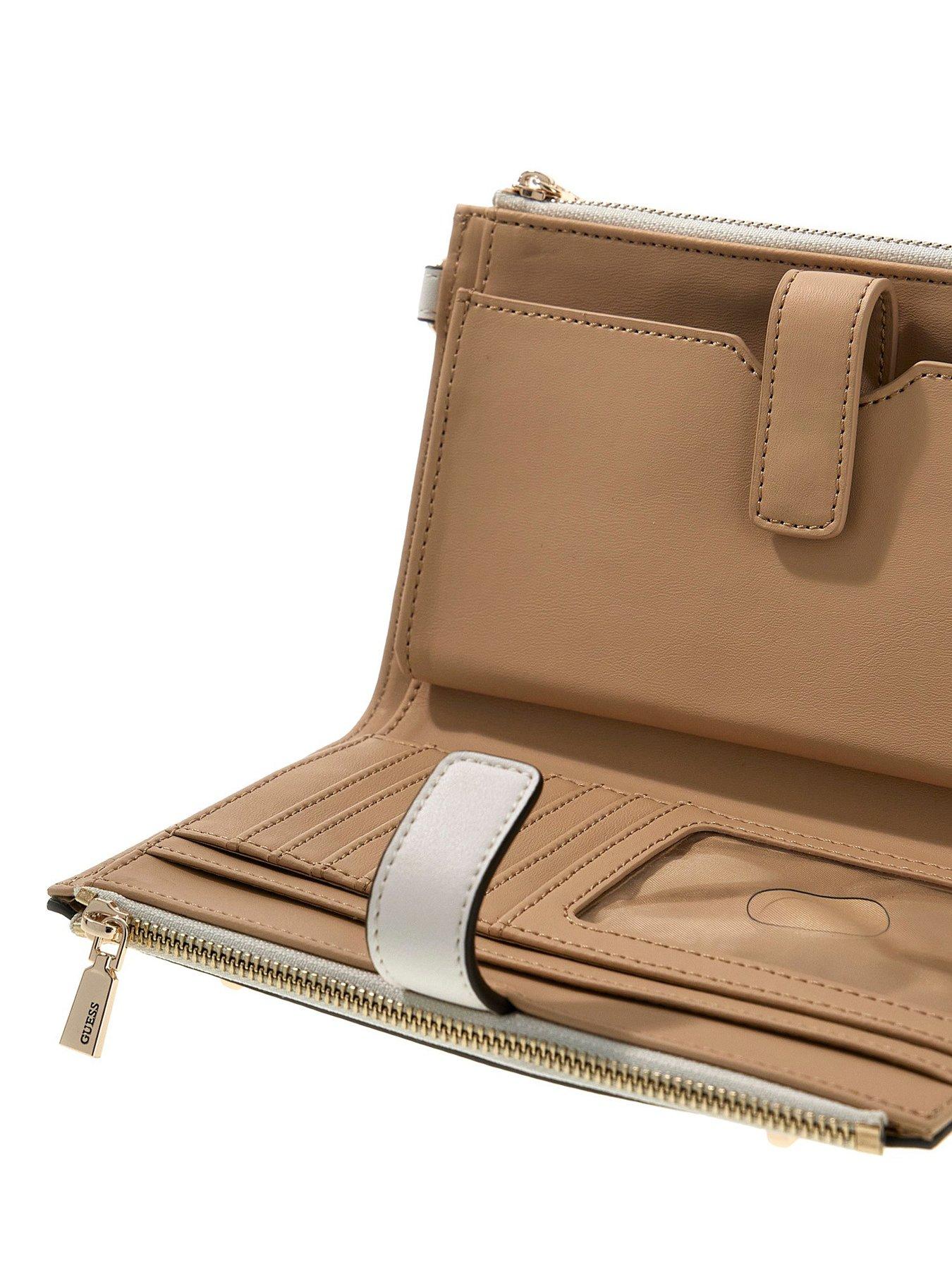Image 2 of 3 of Guess Jeans Melinda Logo Zip Around Purse - Cream