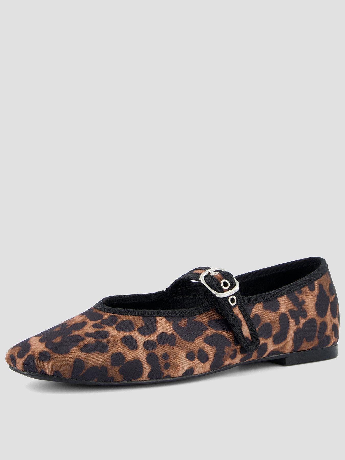 The Very Collection Ballerina Flat Shoes - Leopard Print