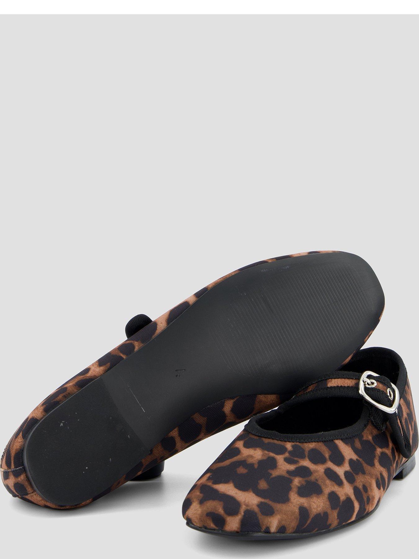 Image 4 of 7 of The Very Collection Ballerina Flat Shoes - Leopard Print