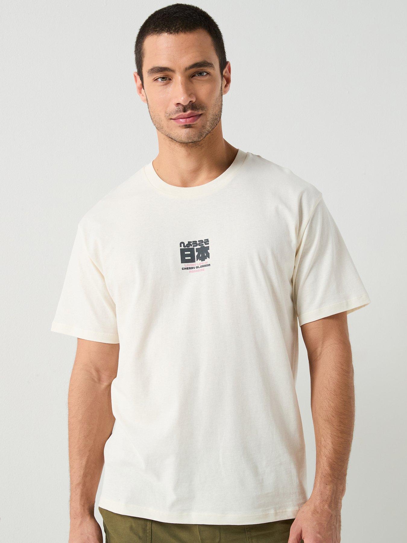 Image 2 of 6 of Jack & Jones Cherry Graphic T-Shirt - Off White