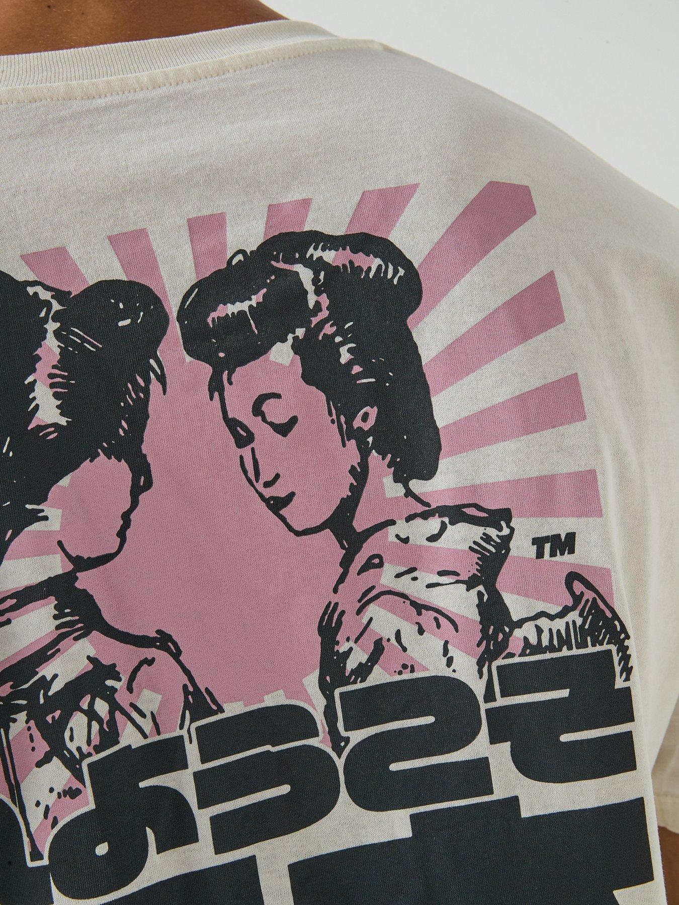 Image 6 of 6 of Jack & Jones Cherry Graphic T-Shirt - Off White