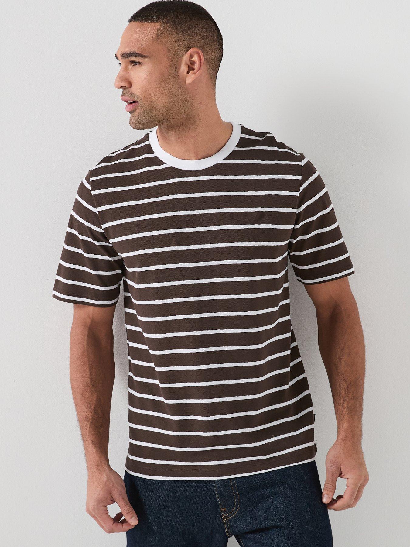 Jack & Jones: Stripe T-Shirt - Brown