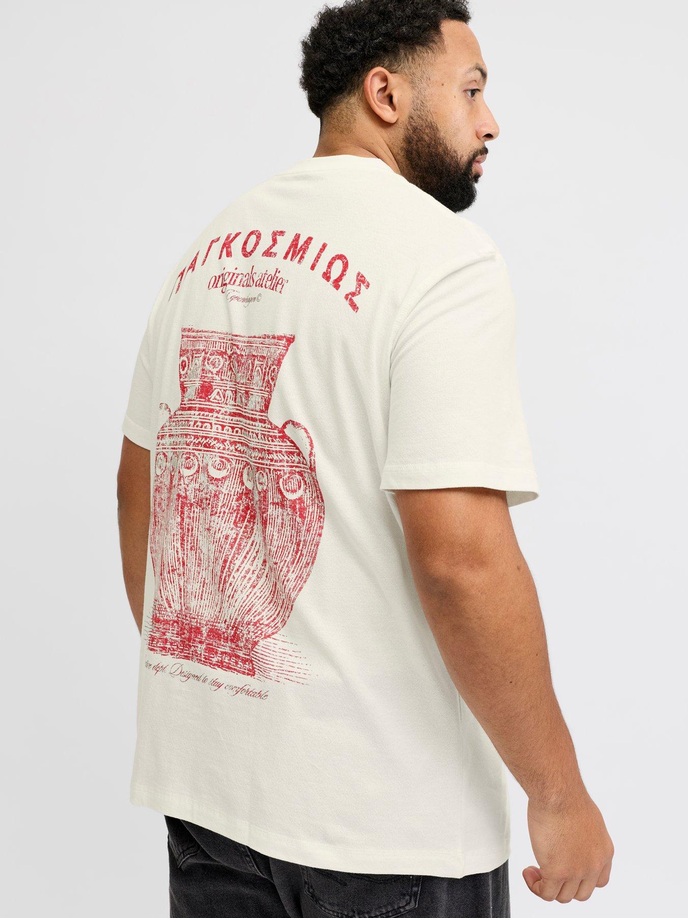 Jack & Jones Back Graphic T-Shirt - Off White