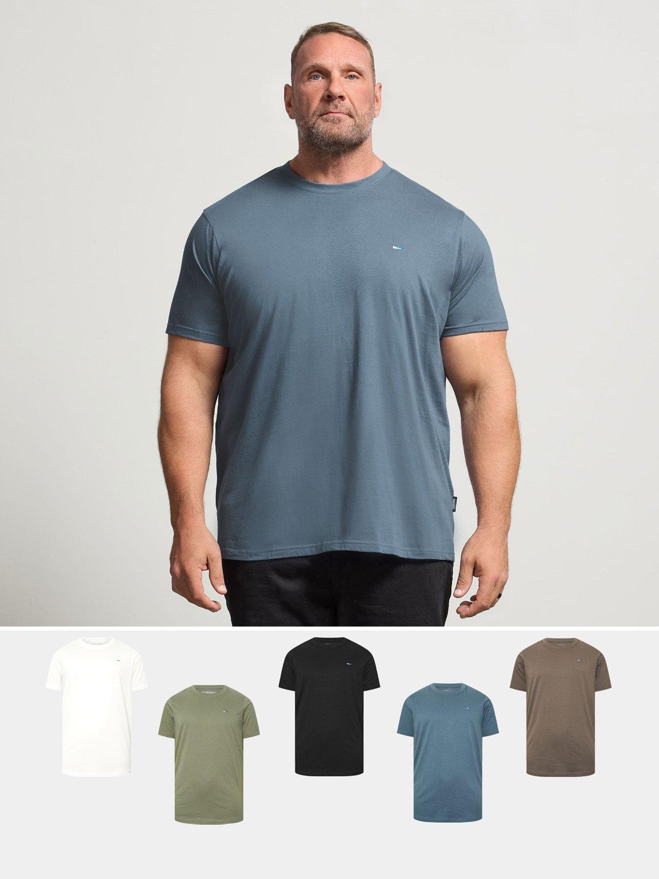 Badrhino 5 Pack Longline T-Shirt - Blue