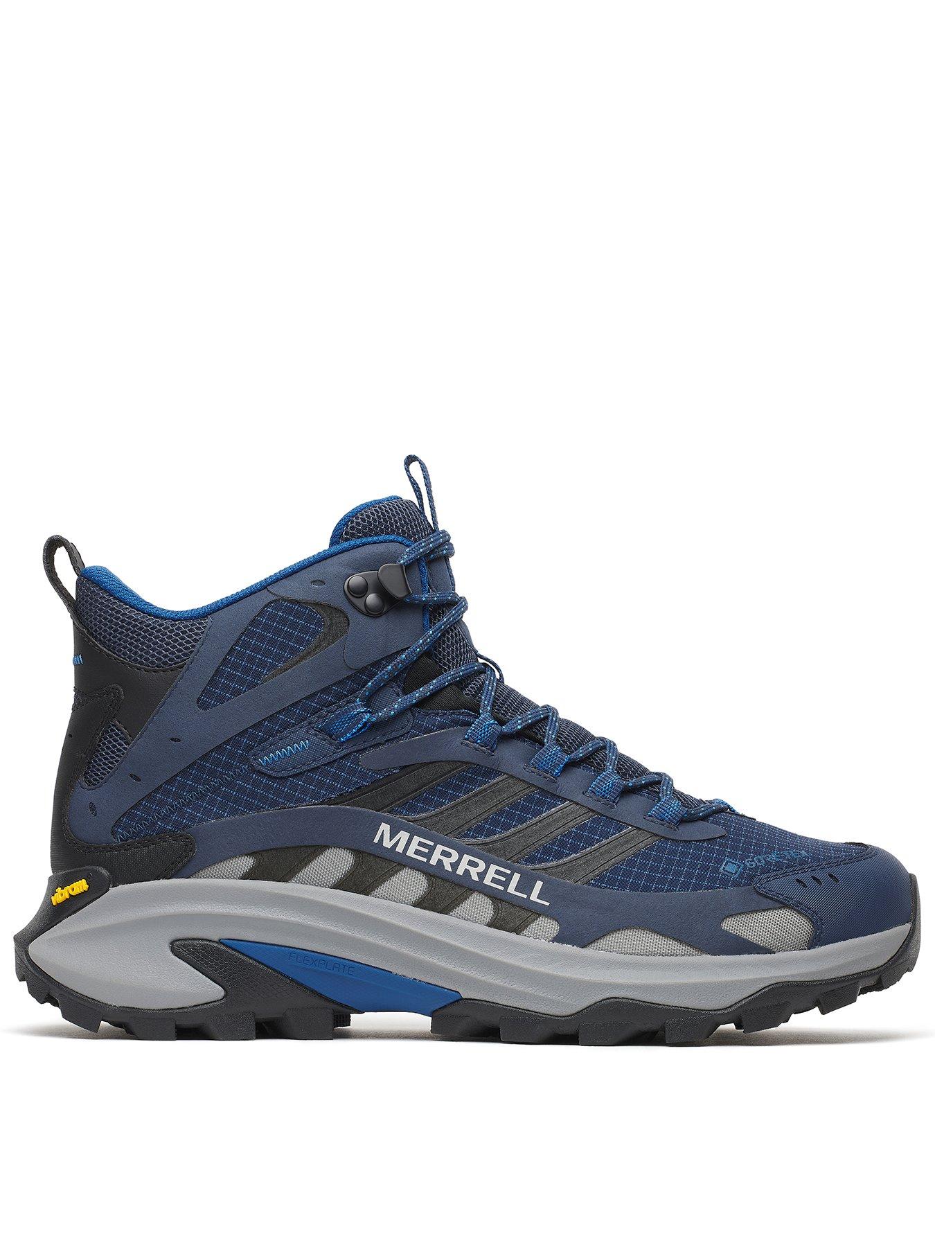 Merrell Mens Moab Speed 2 Mid Goretex Hiking Boots - Navy