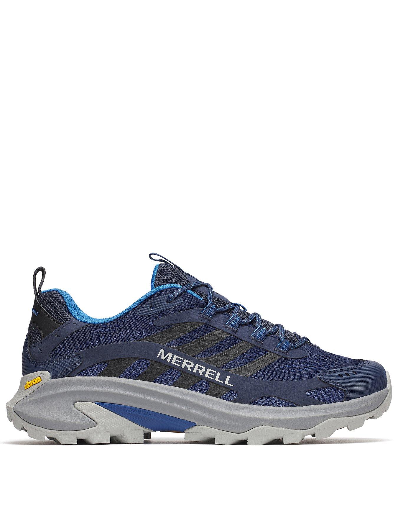 Merrell Mens Moab Speed 2 Hiking Shoes, Navy, Size 7.5, Men