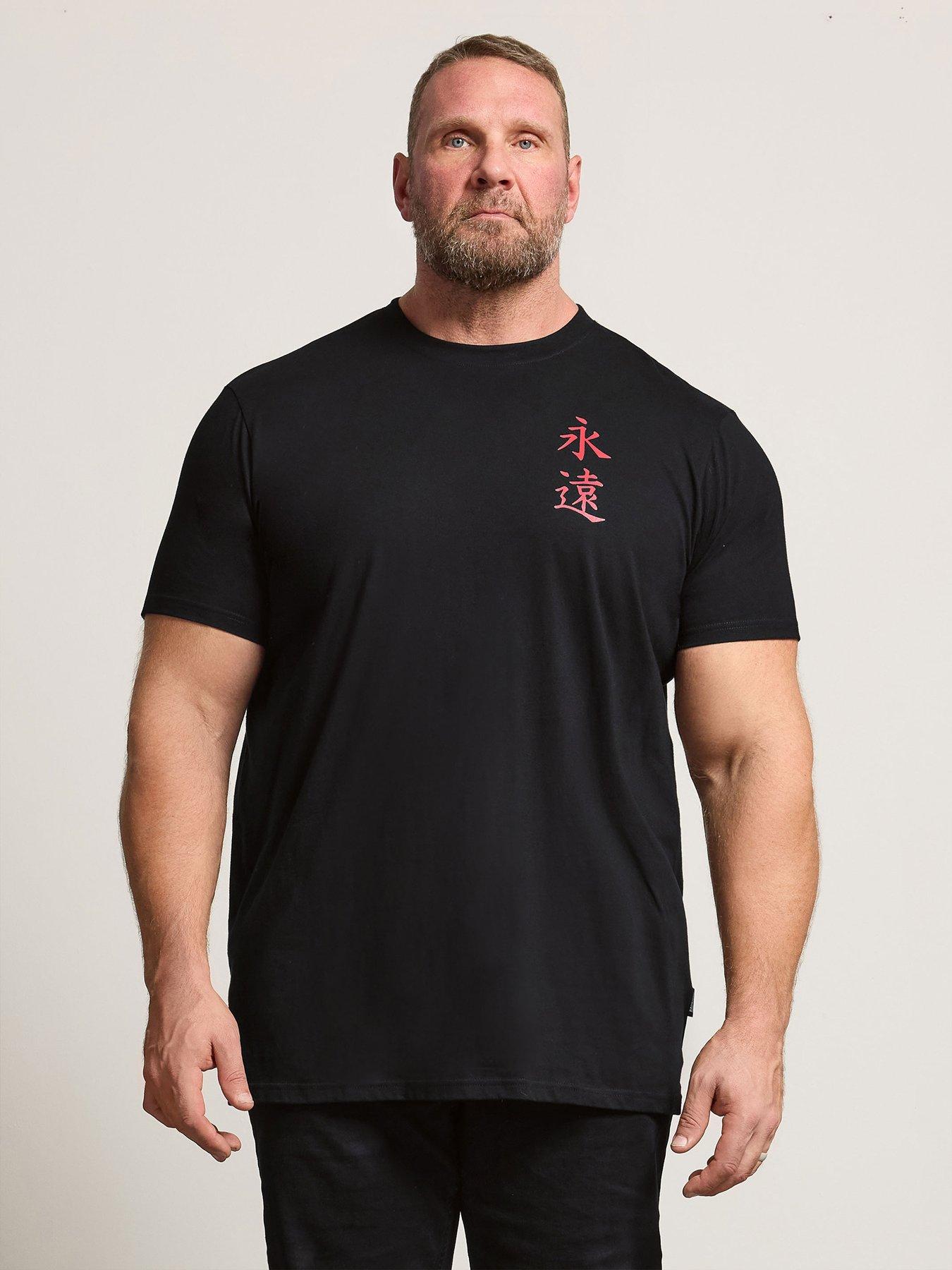 BadRhino Flaming Oni Longline T-Shirt - Black