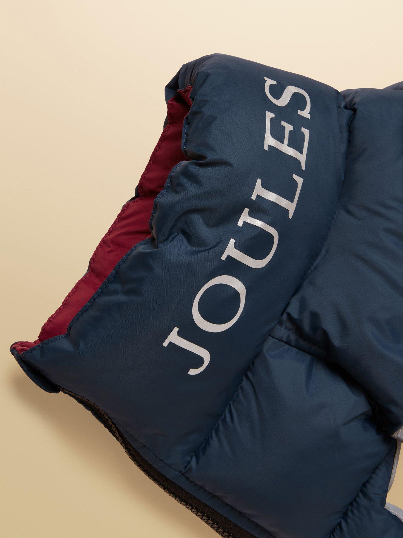 Image 4 of 4 of Joules Moorsdale Reversible Navy Puffer Coat