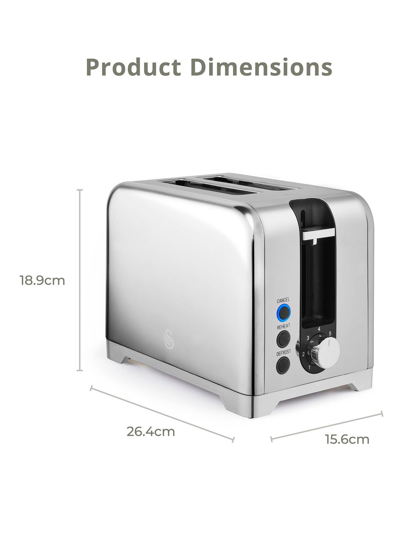 Image 6 of 7 of Swan Solace 2 Slice Toaster Stainless Steel