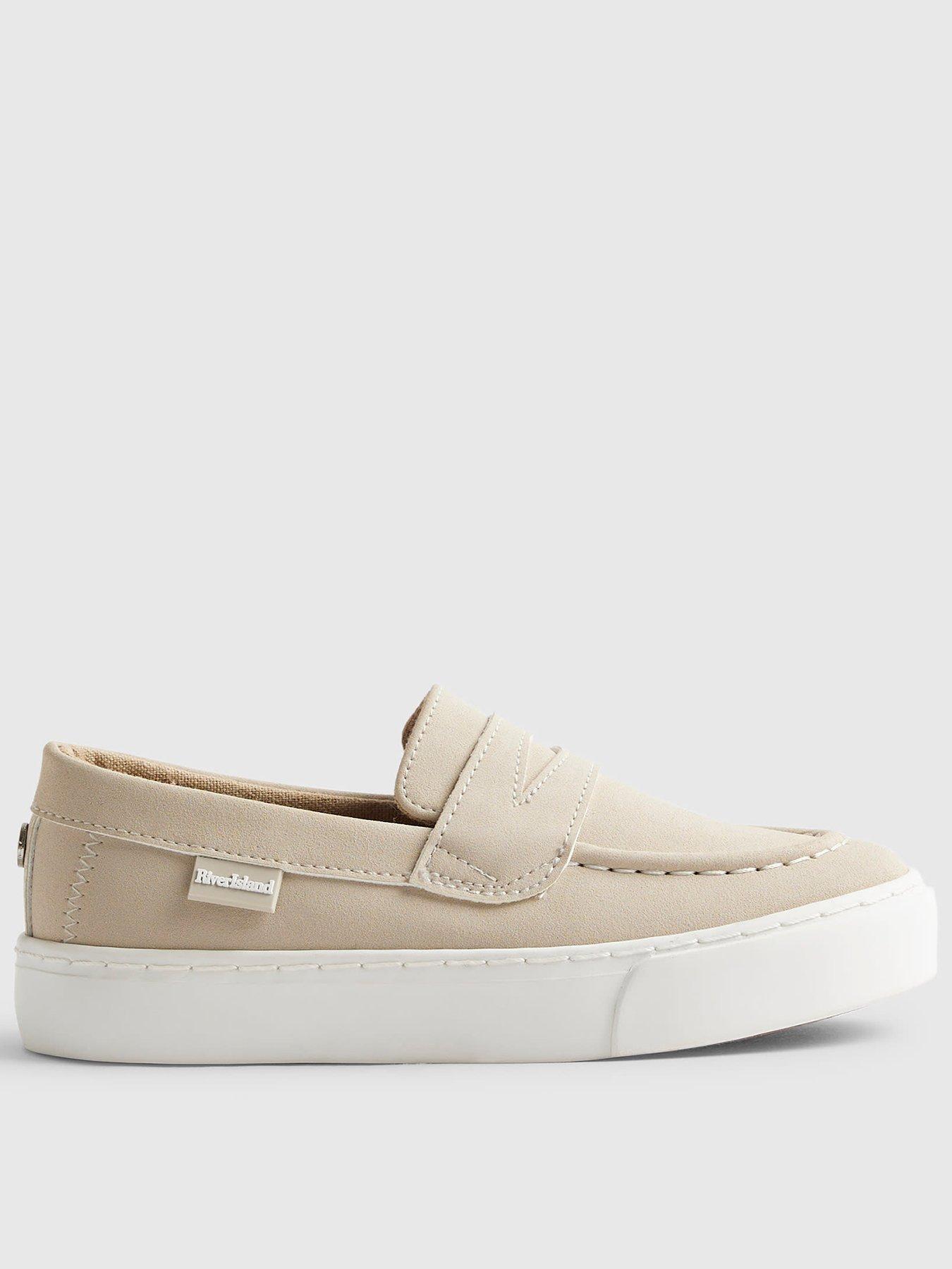 River Island Older Boys Slip On Occasion Loafers - Beige