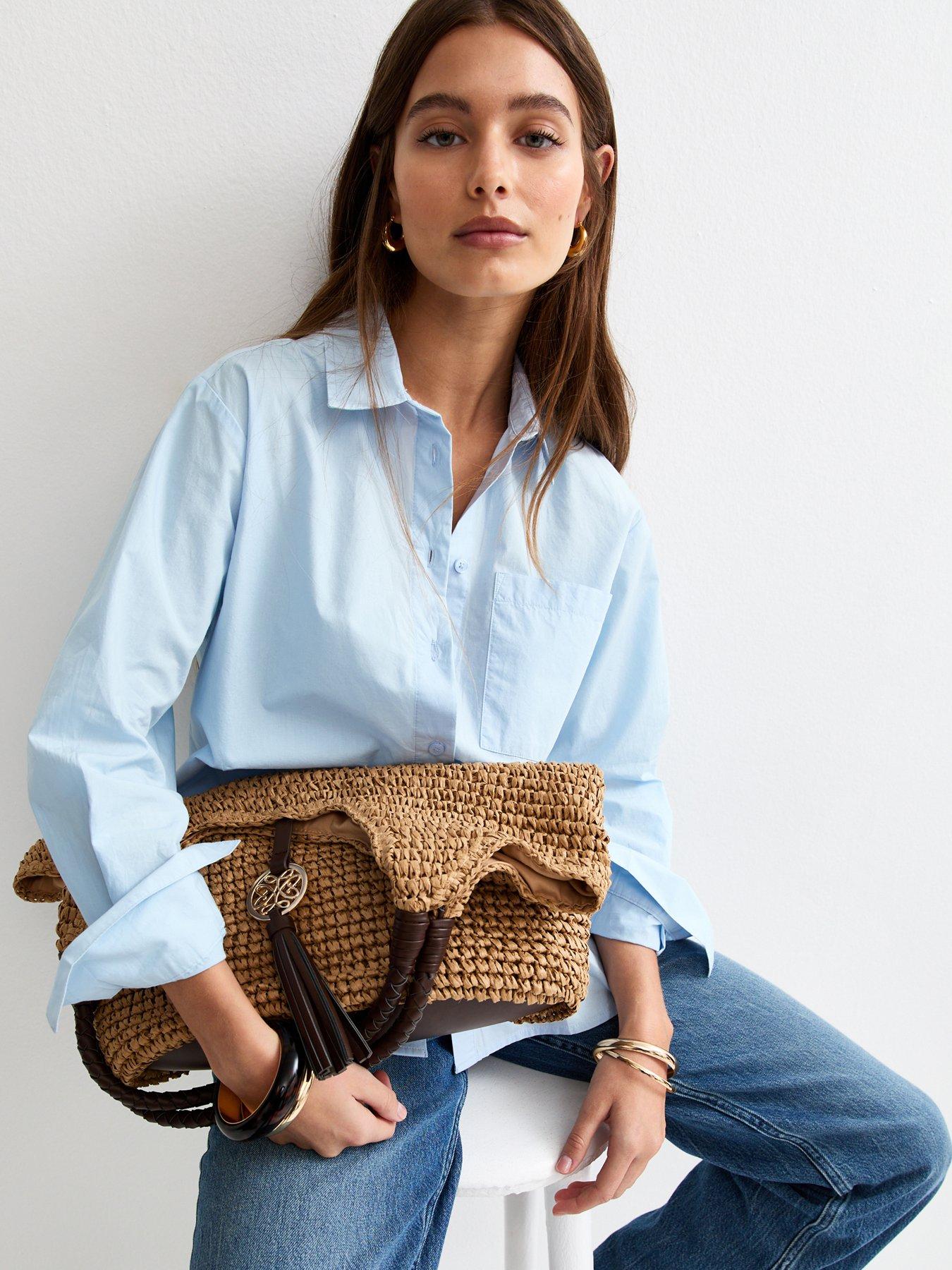 New Look Stone Woven Plaited Handle Bag | Very