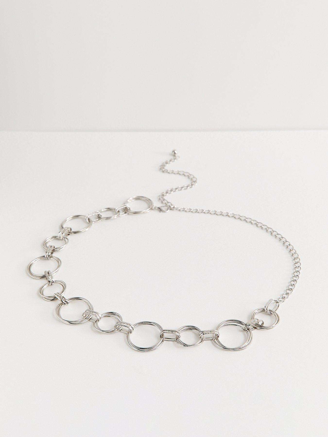 Image 1 of 3 of New Look Multi Ring Chain Belt - Silver