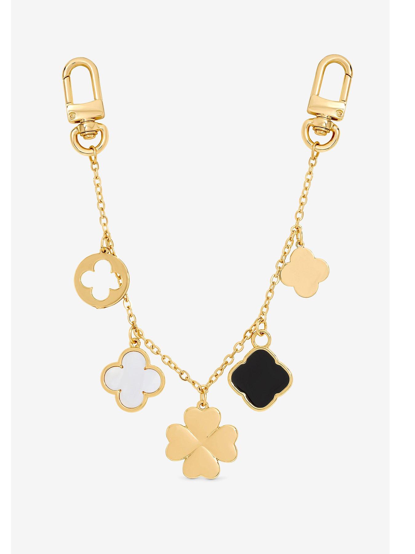 Image 1 of 4 of Mood Gold Plated Clover Double Clip Bag Charm