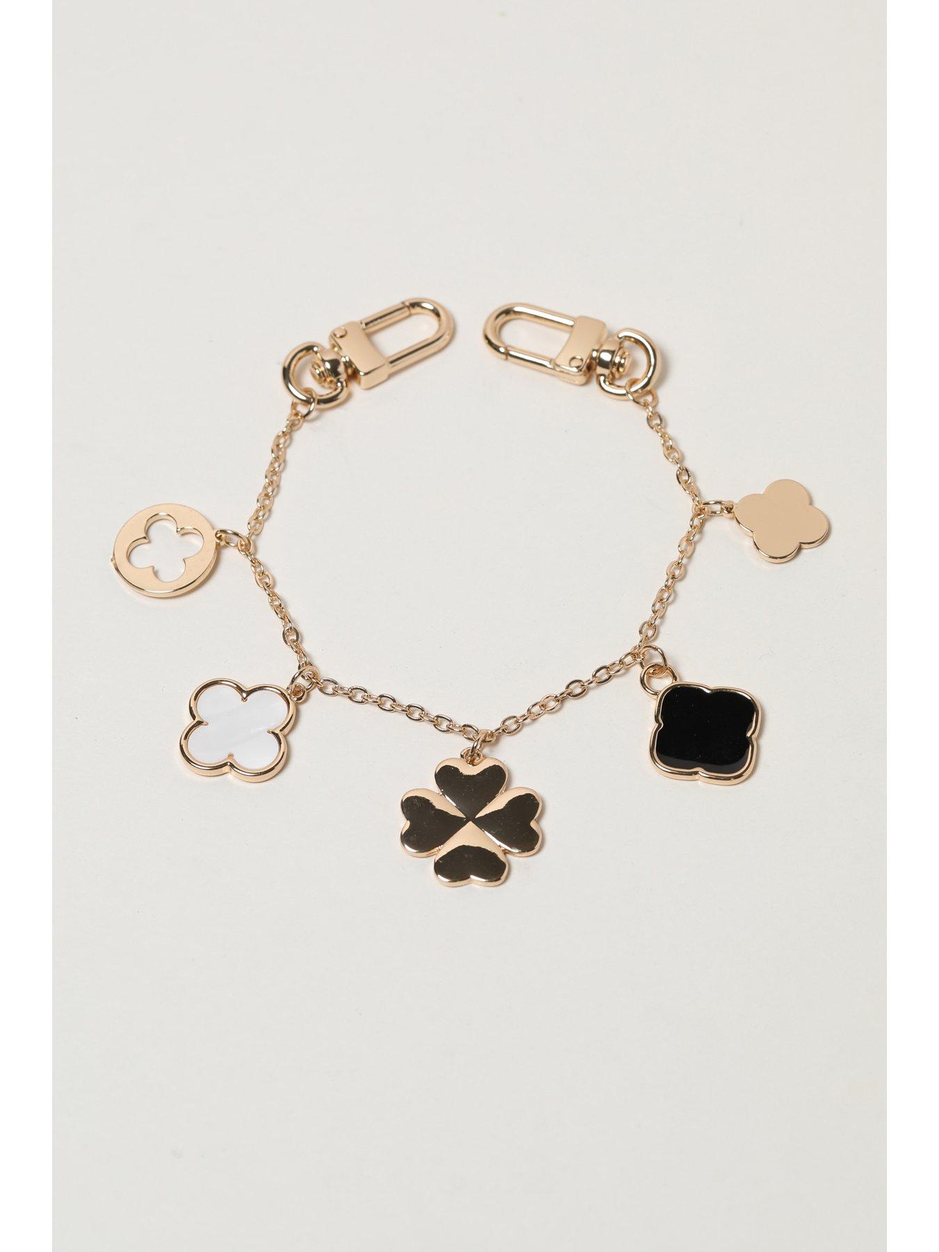 Image 3 of 4 of Mood Gold Plated Clover Double Clip Bag Charm