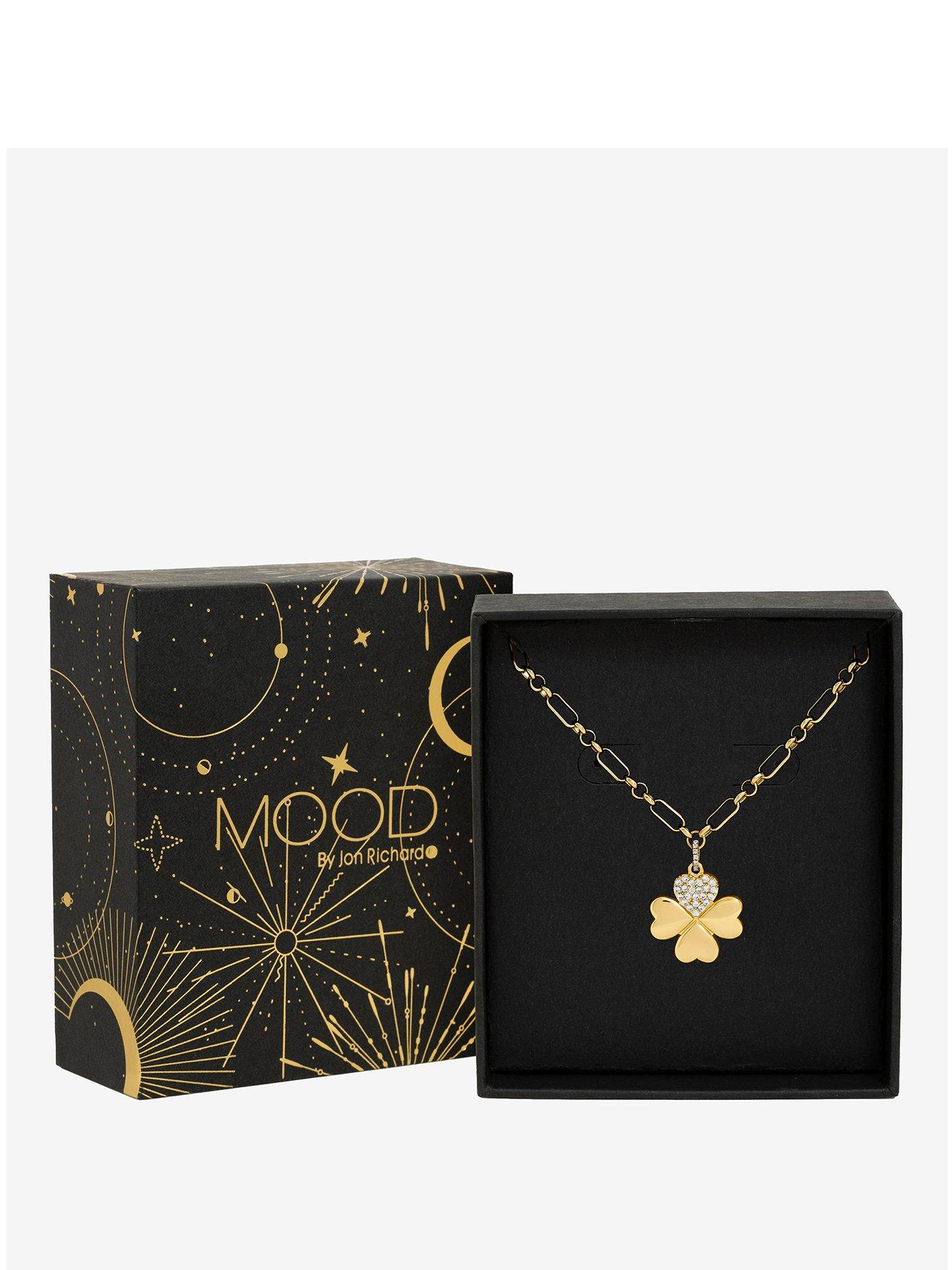 Mood Gold Plated Clover Pendant Gift Boxed