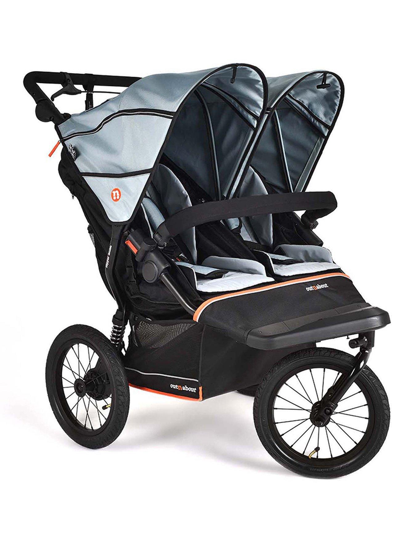 Out n About Nipper Double V6 Plus- Rock Salt Grey