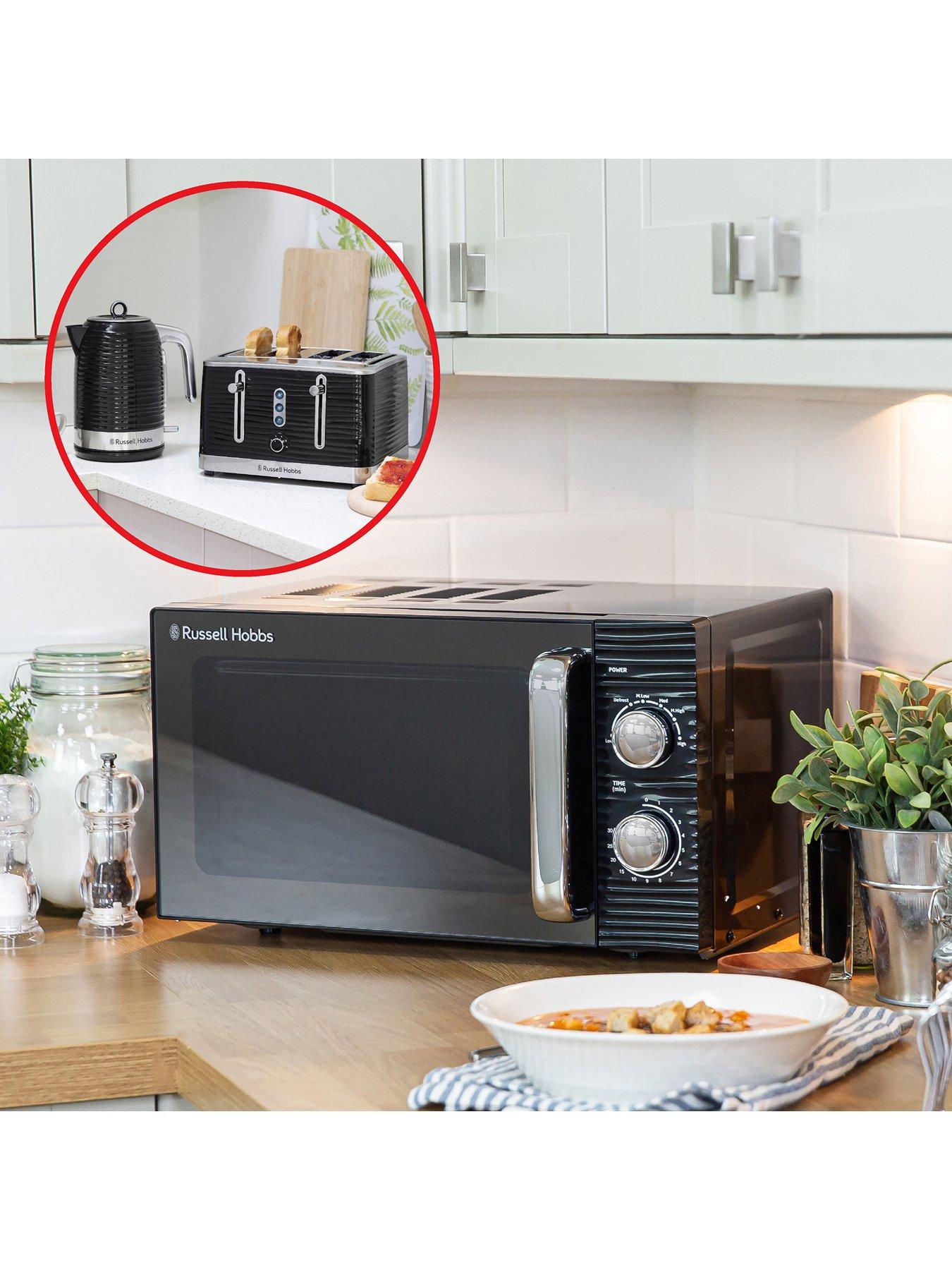 Image 5 of 7 of Russell Hobbs Inspire Bundle - Kettle, 4 Slice Toaster and Microwave- Black
