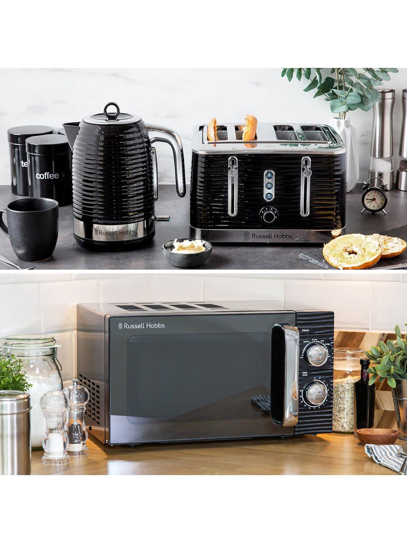 Image 6 of 7 of Russell Hobbs Inspire Bundle - Kettle, 4 Slice Toaster and Microwave- Black