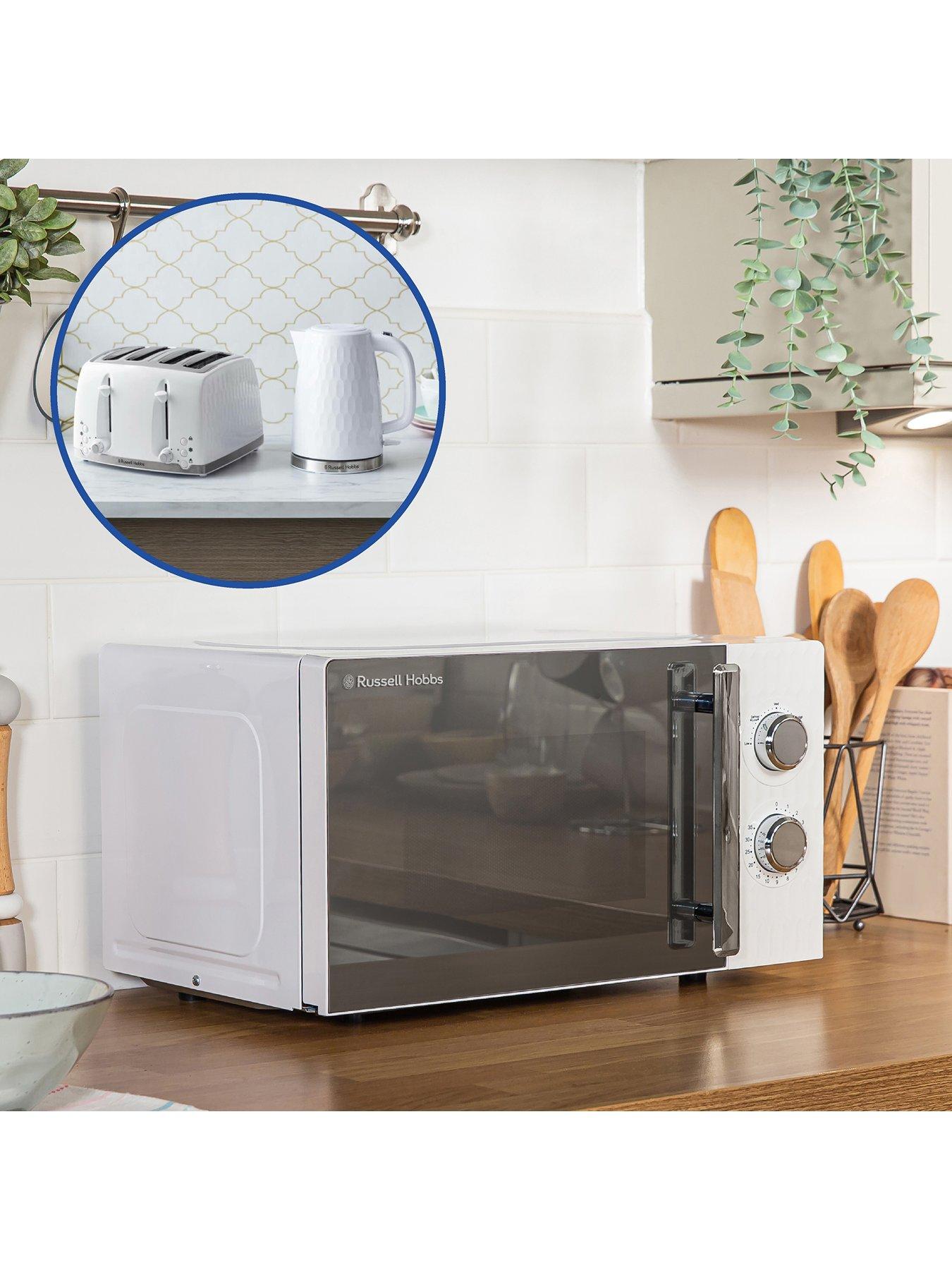 Image 5 of 7 of Russell Hobbs Honeycomb Bundle - Kettle, 4 Slice Toaster and Microwave&nbsp;- White