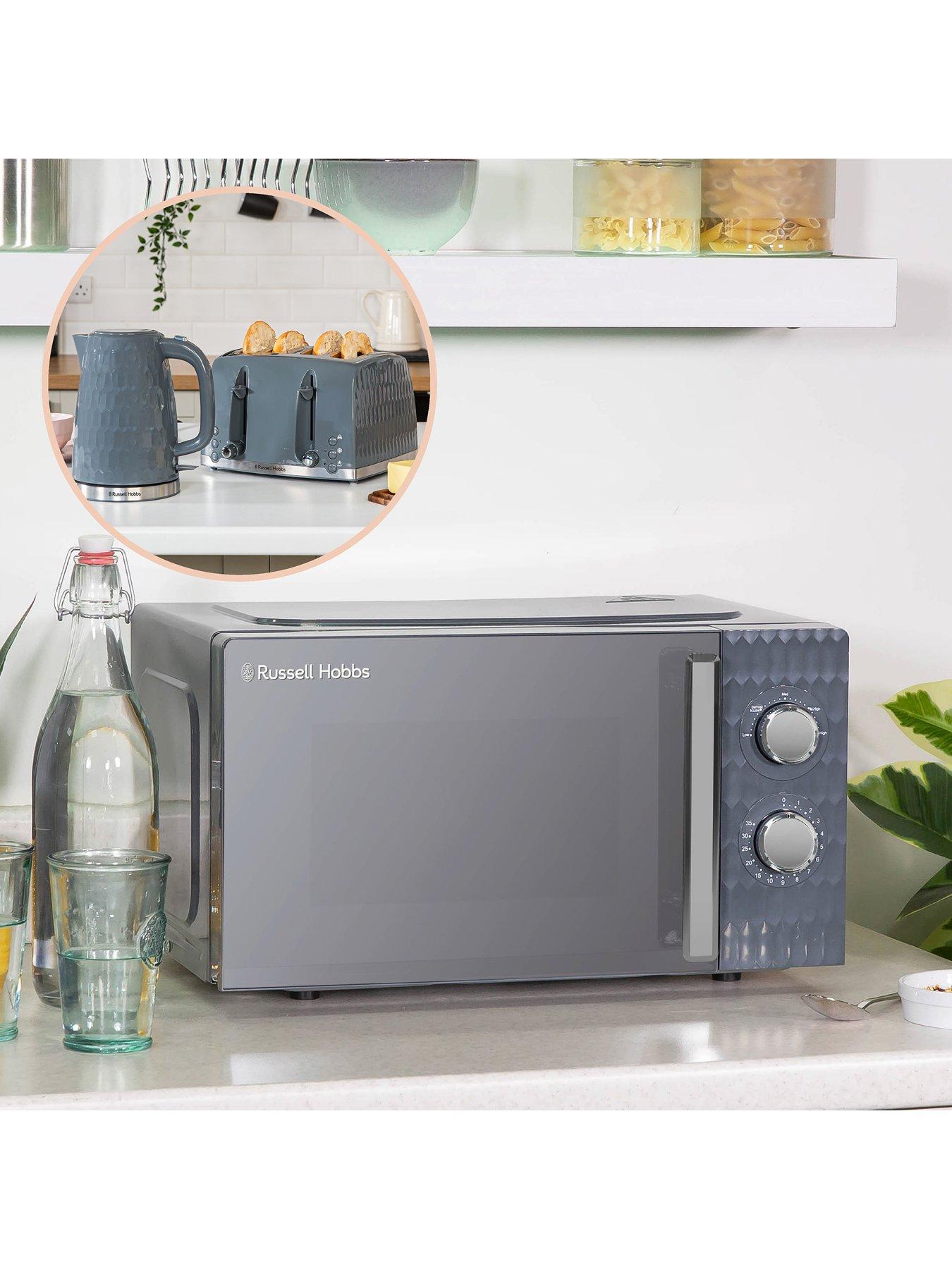Image 5 of 7 of Russell Hobbs Honeycomb Bundle - Kettle, 4 Slice Toaster and Microwave- Grey