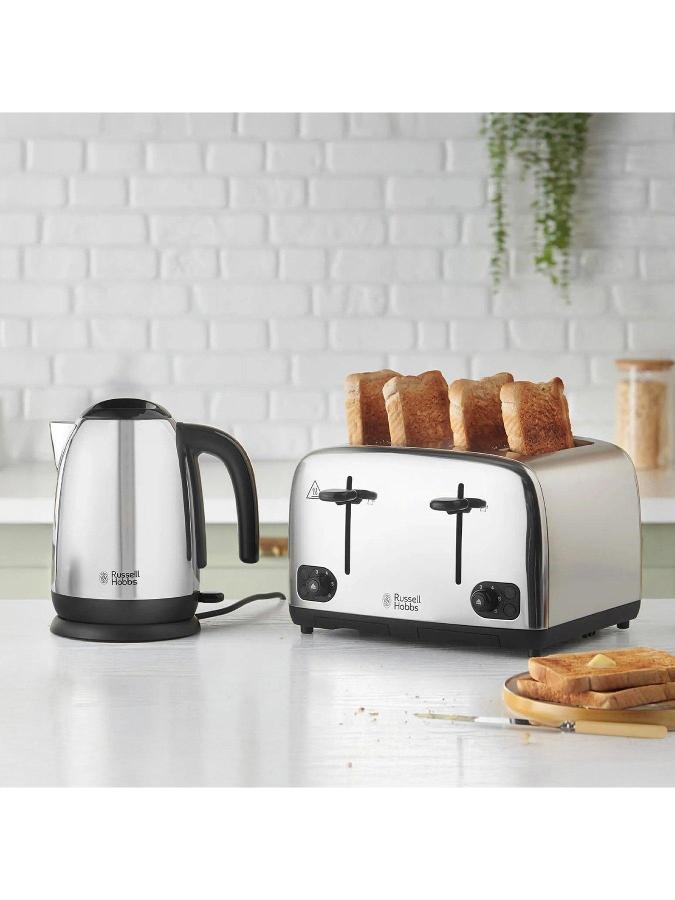 Image 4 of 7 of Russell Hobbs Polished Classic Bundle - Kettle, 4 Slice Toaster and Microwave- Stainless Steel