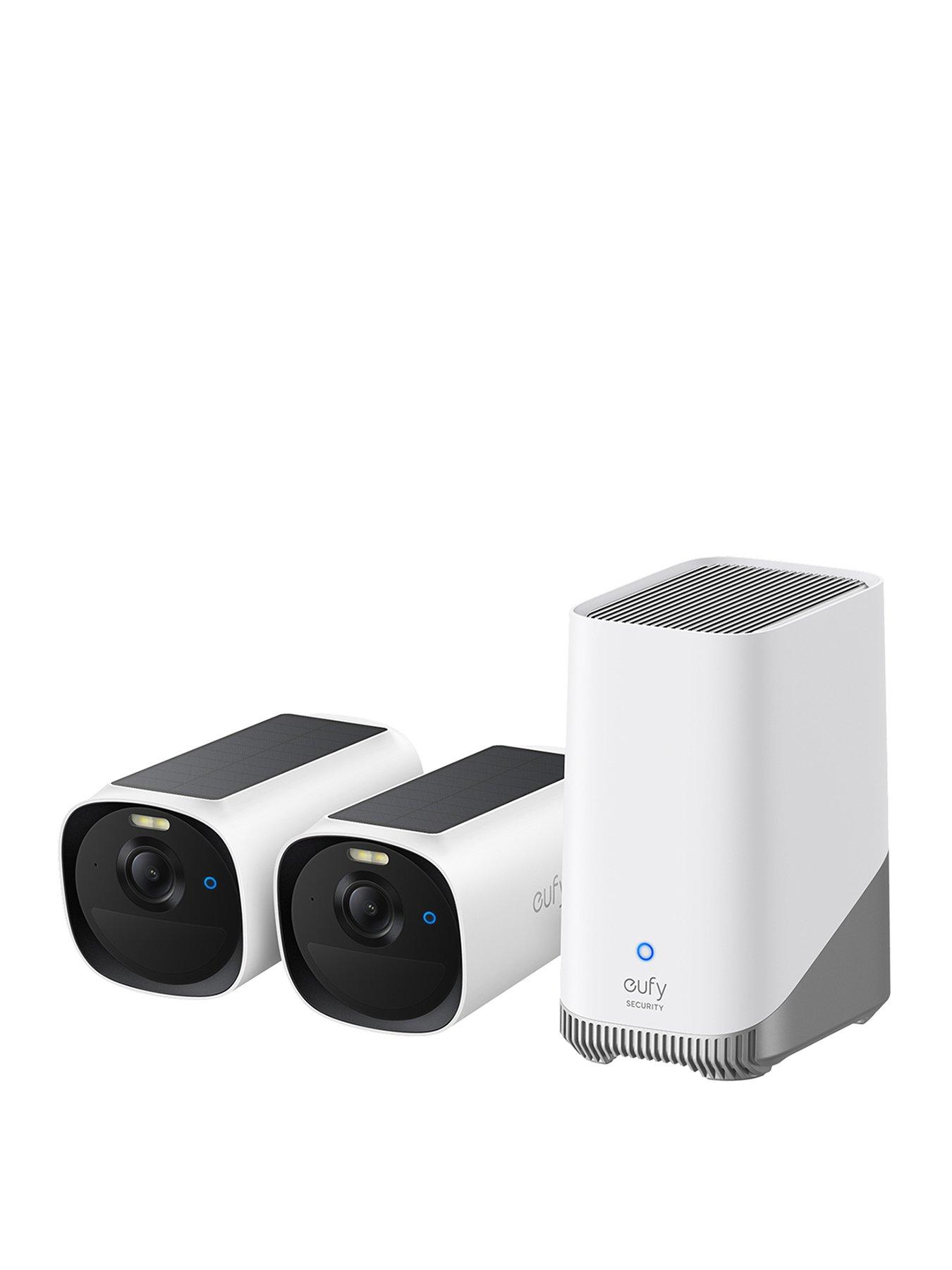 Eufy eufyCam E40 2K Solar Security Camera CCTV 2 Pack with HomeBase 3