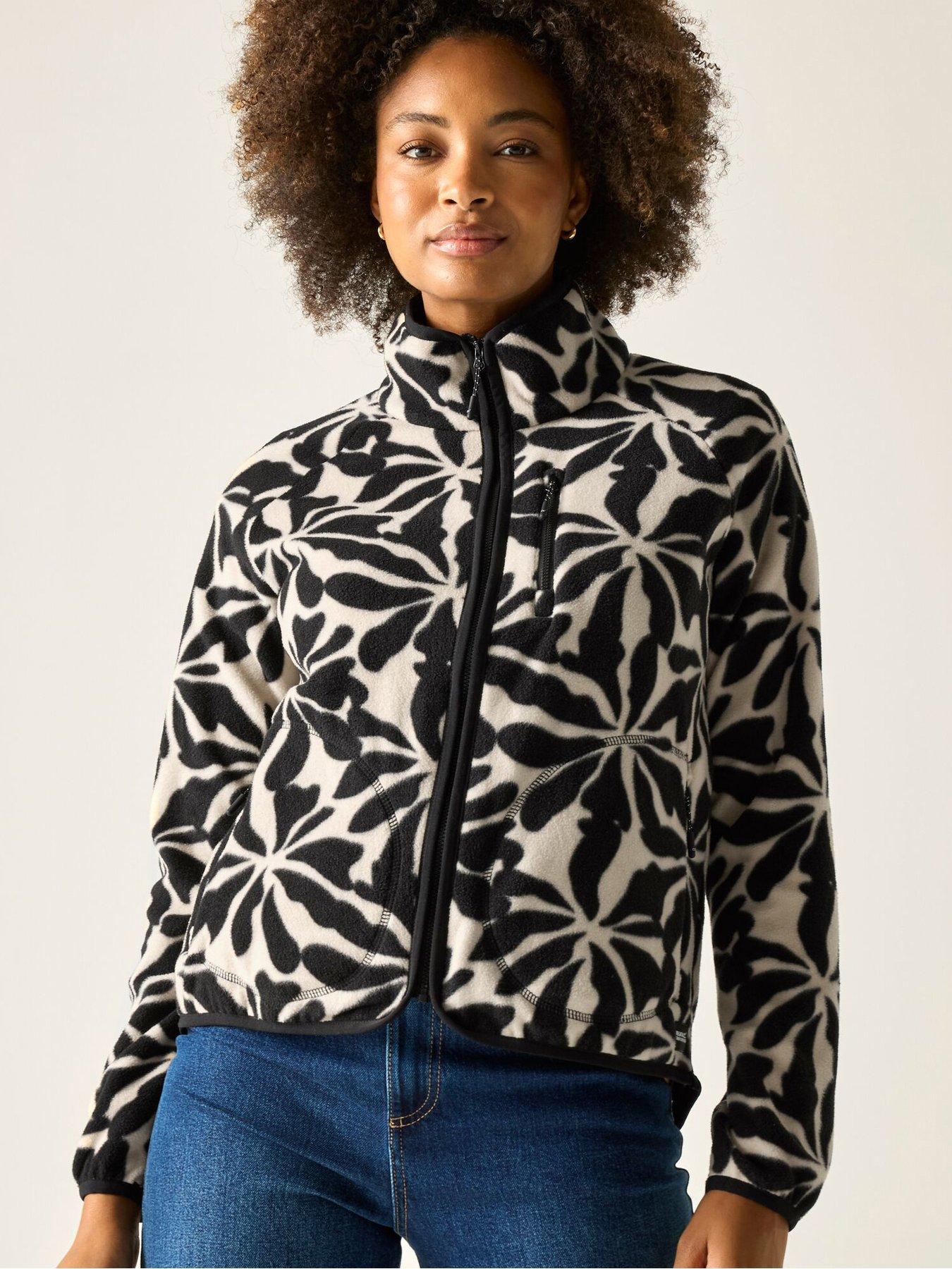 Regatta Womens Frankie Full Zip Printed Fleece - Black
