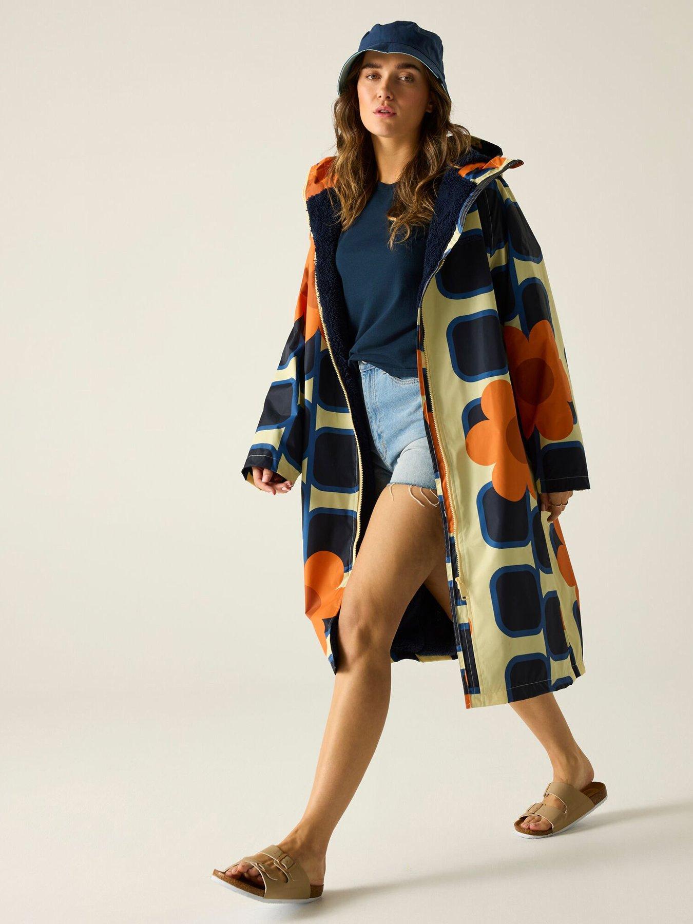 Regatta Womens Orla Keily Waterproof Changing Robe, Orange, Women