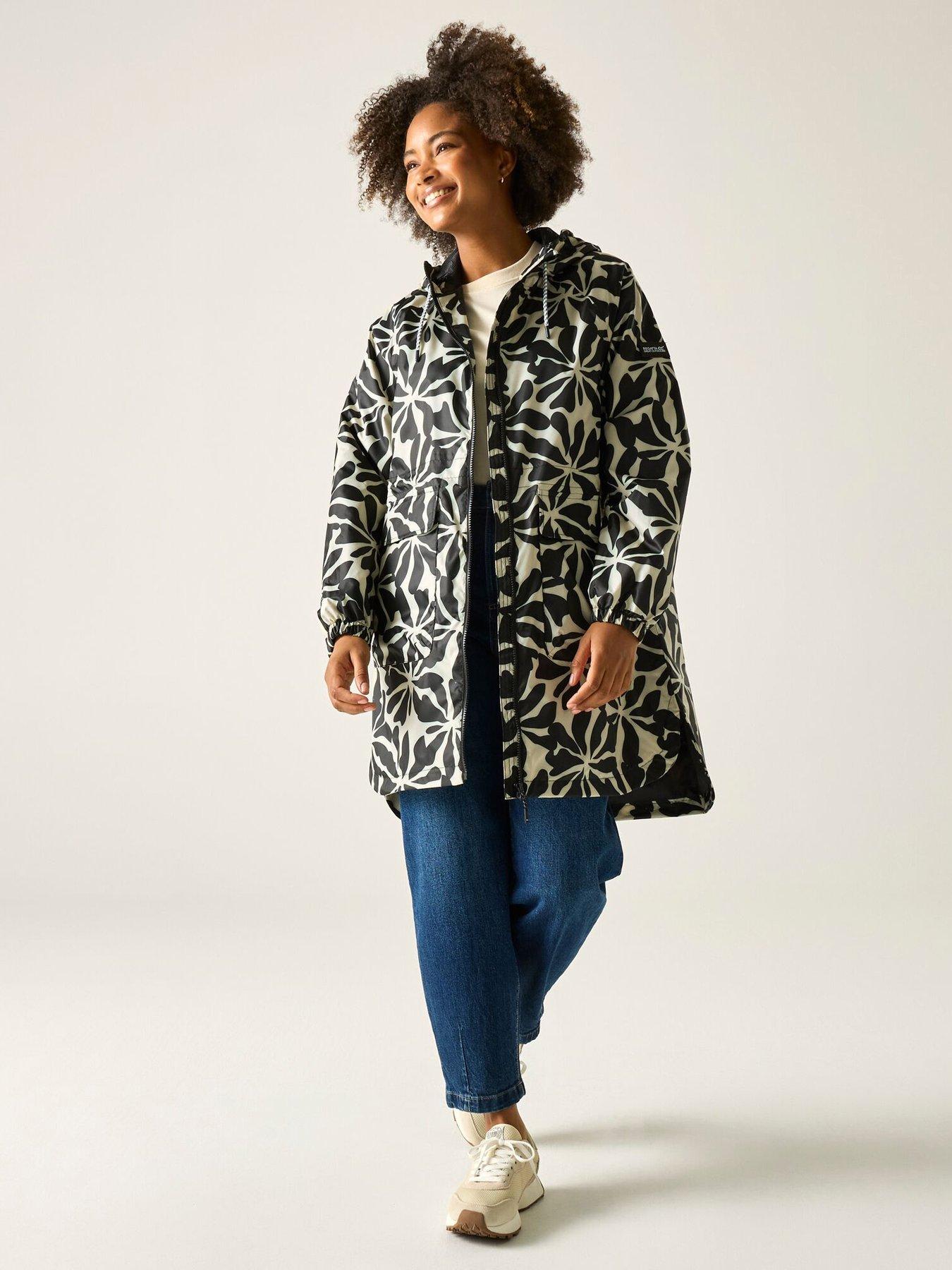 Regatta Womens Brindel Pack It Longline Jacket - Abstract Floral Beige