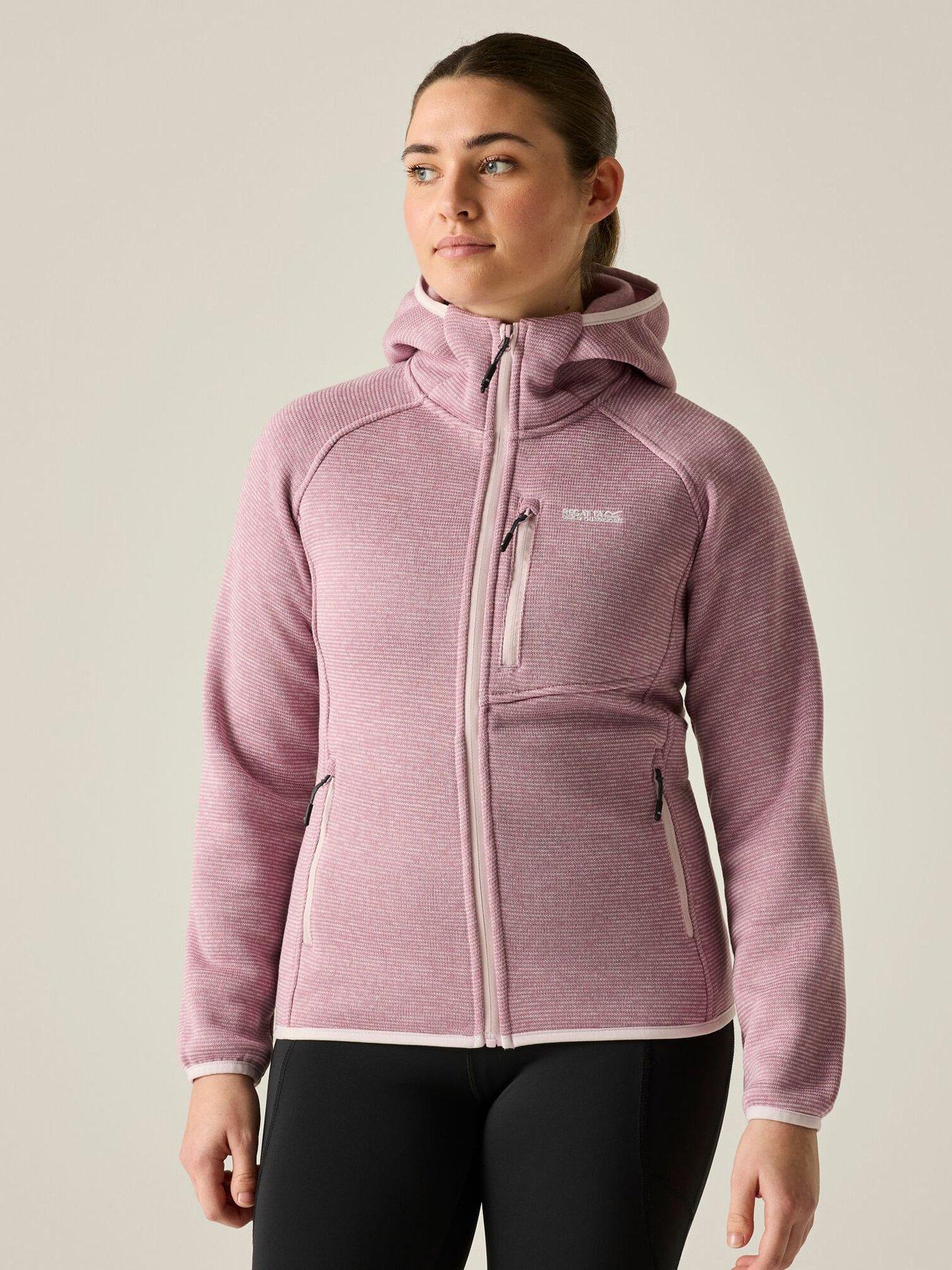 Regatta Womens Newhill Hooded Fleece Jacket, Pink, Size 10, Women