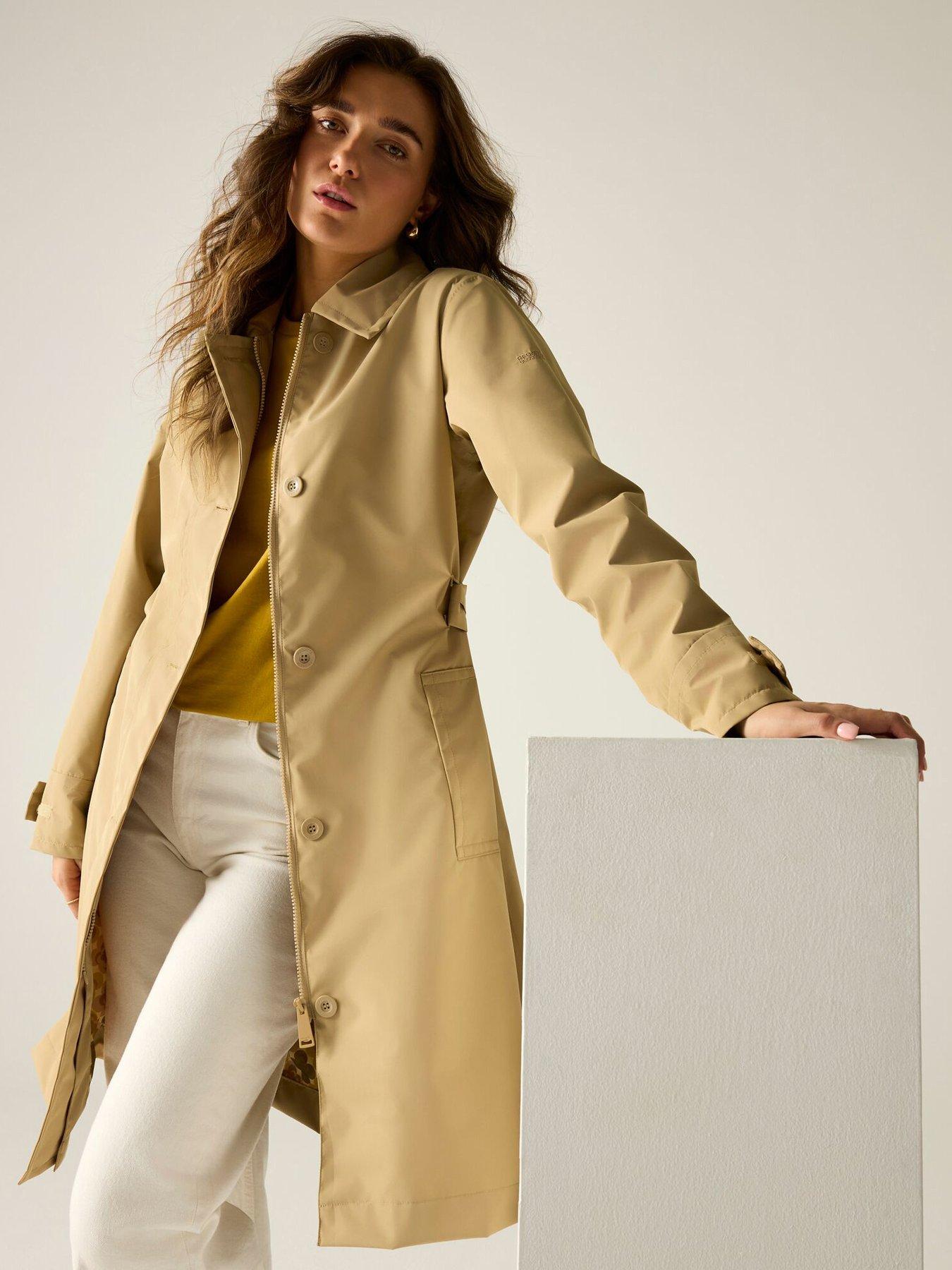 Regatta Womens Orla Keily Trench Coat - Oat Multi Flower Yellow