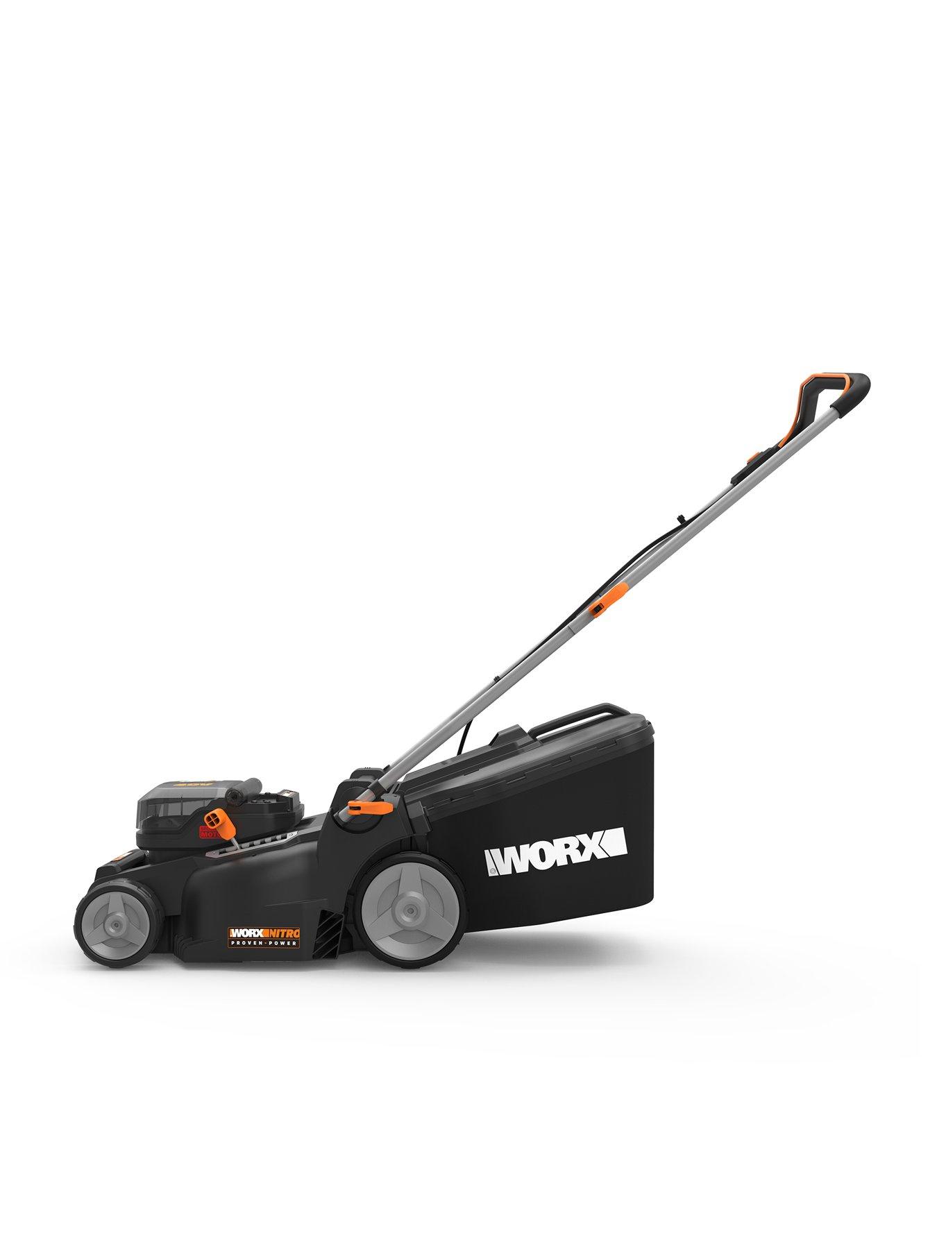 Image 2 of 7 of Worx 40V PowerShare 37cm Cordless Brushless Lawn Mower 550m2 with x2 4.0Ah Battery &amp; Charger