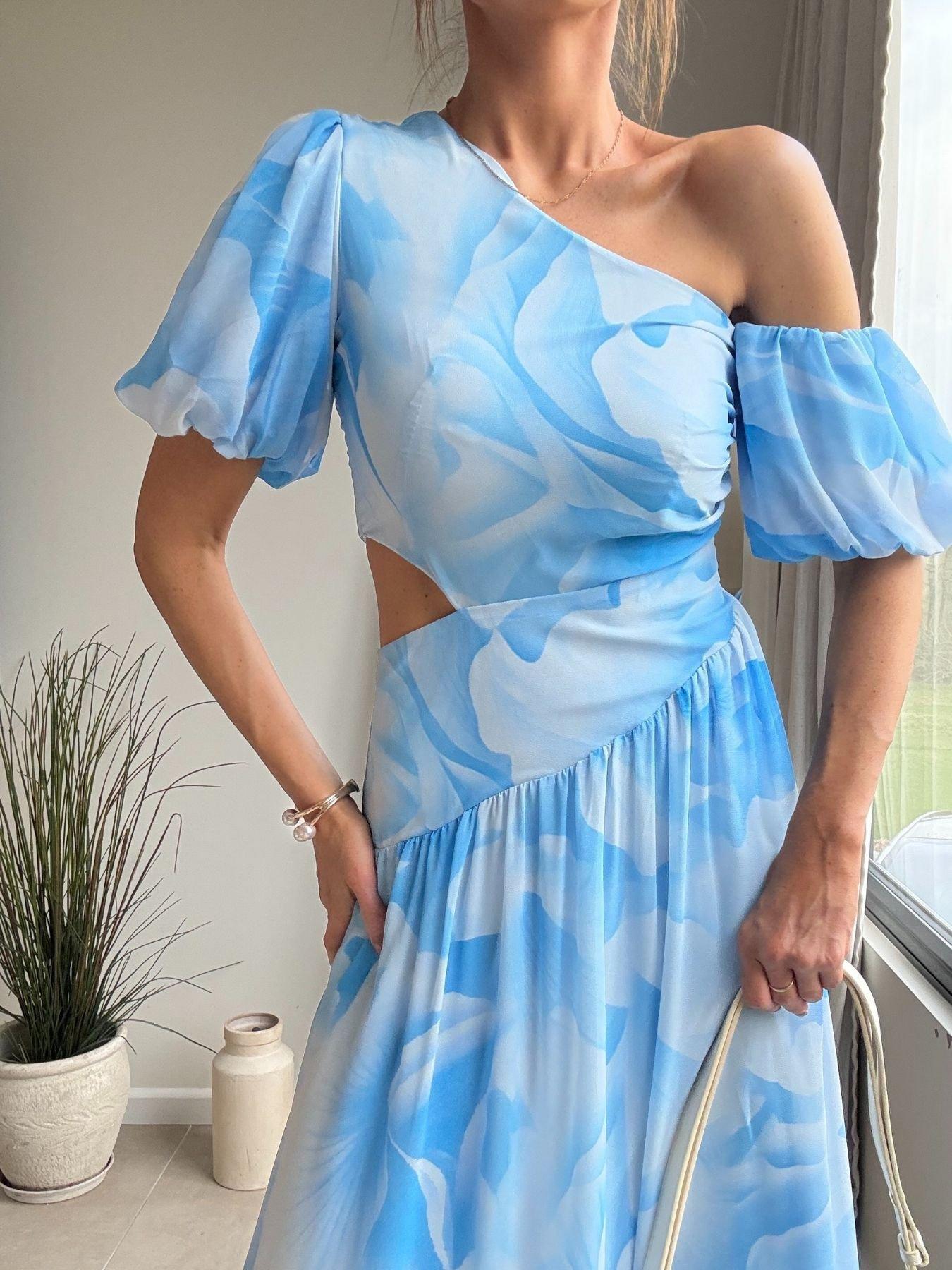 Style Cheat Assymetric Cutout Dress - Blue | Very