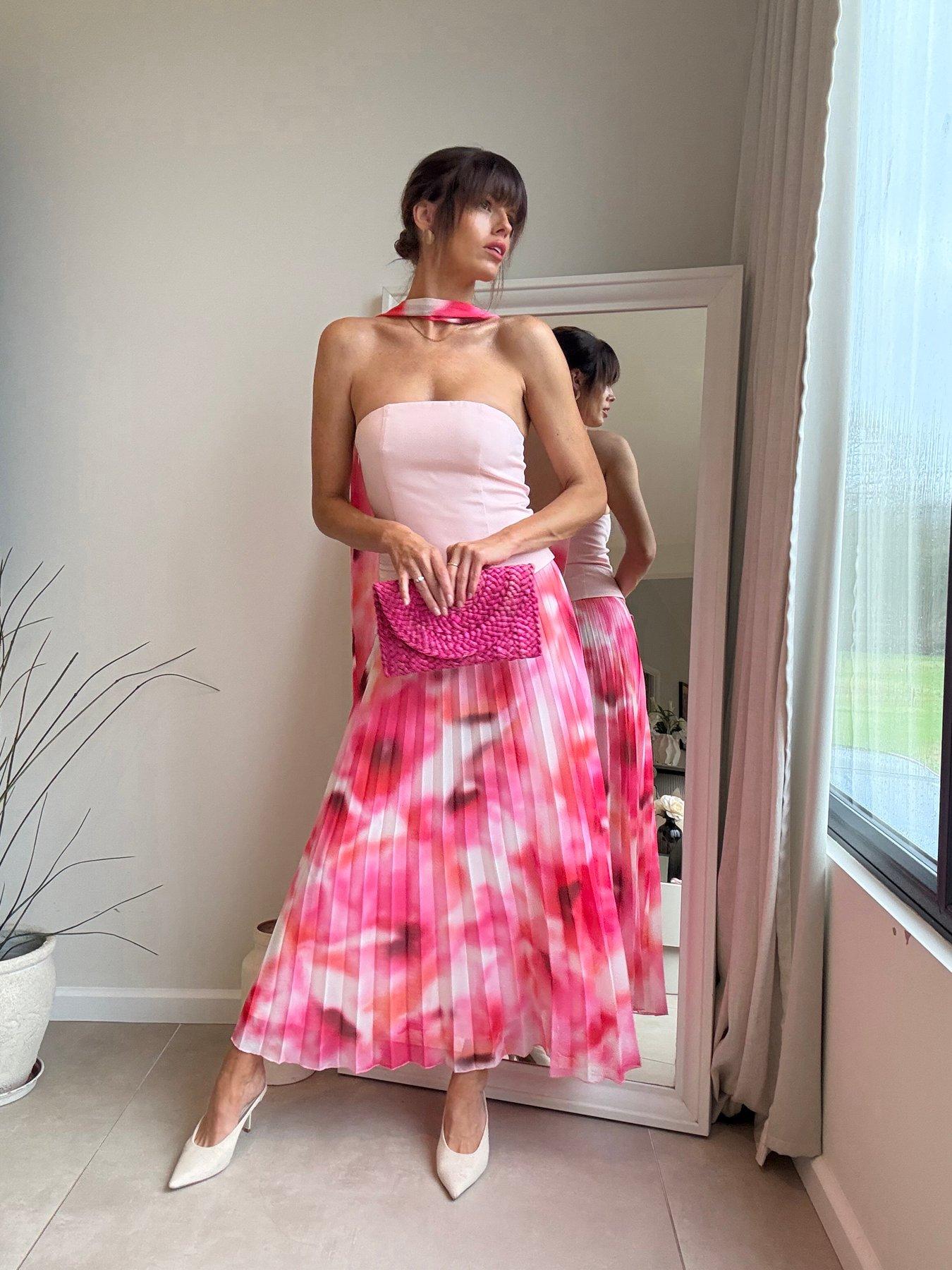 Style Cheat Bandeau Pleat Dress