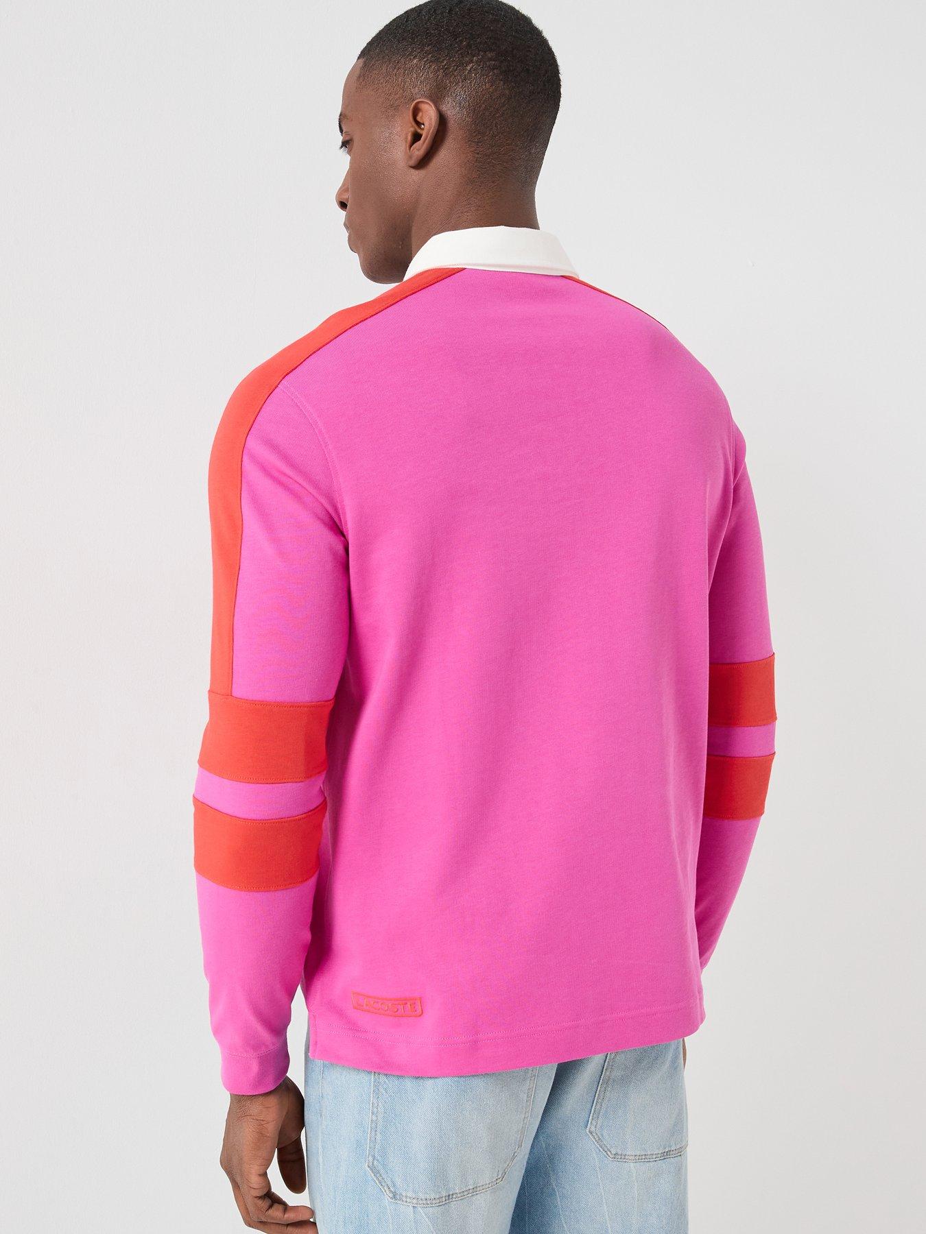 Lacoste Long Sleeve Rugby Top - Pink | Very